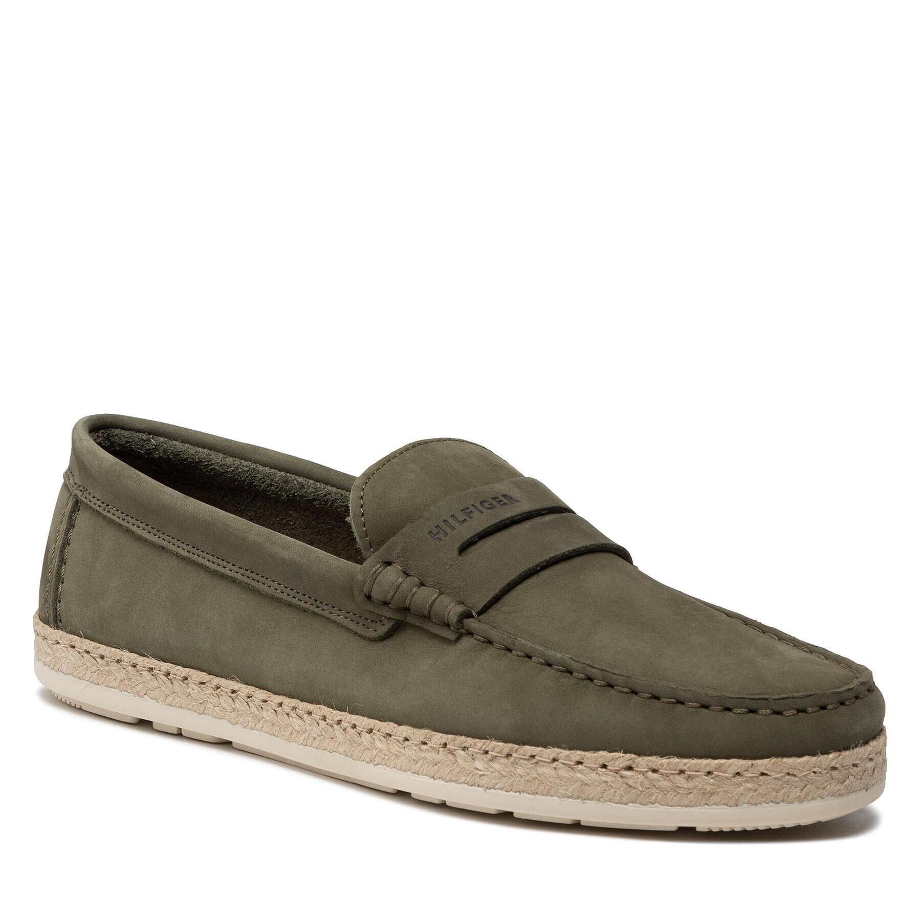 Tommy Hilfiger Мокасини Jute Nubuck Mocassin FM0FM03961 Зелен - Pepit.bg