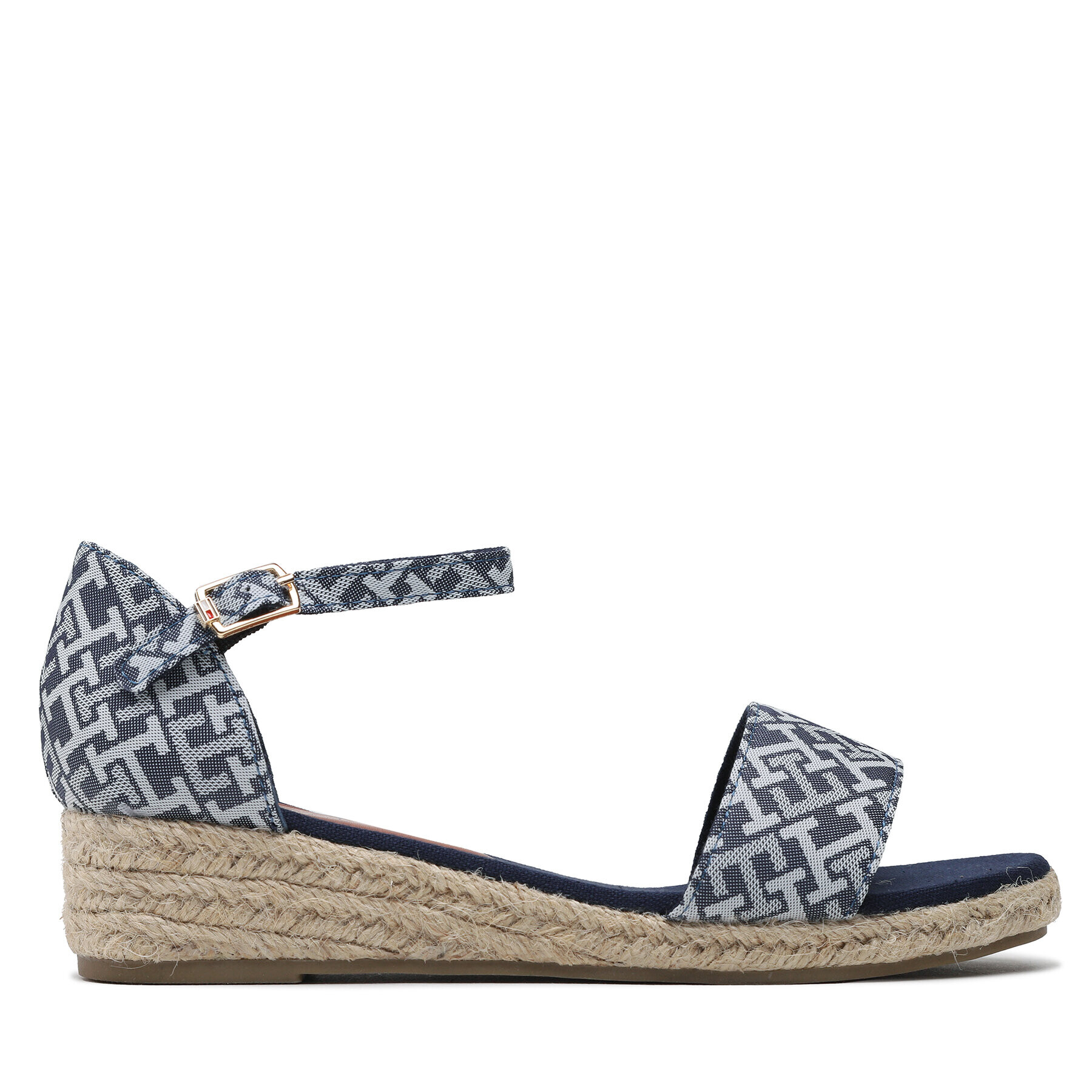 Tommy Hilfiger Еспадрили Rope Wedge Sandal Denim T3A7-32776-0048 S Син - Pepit.bg