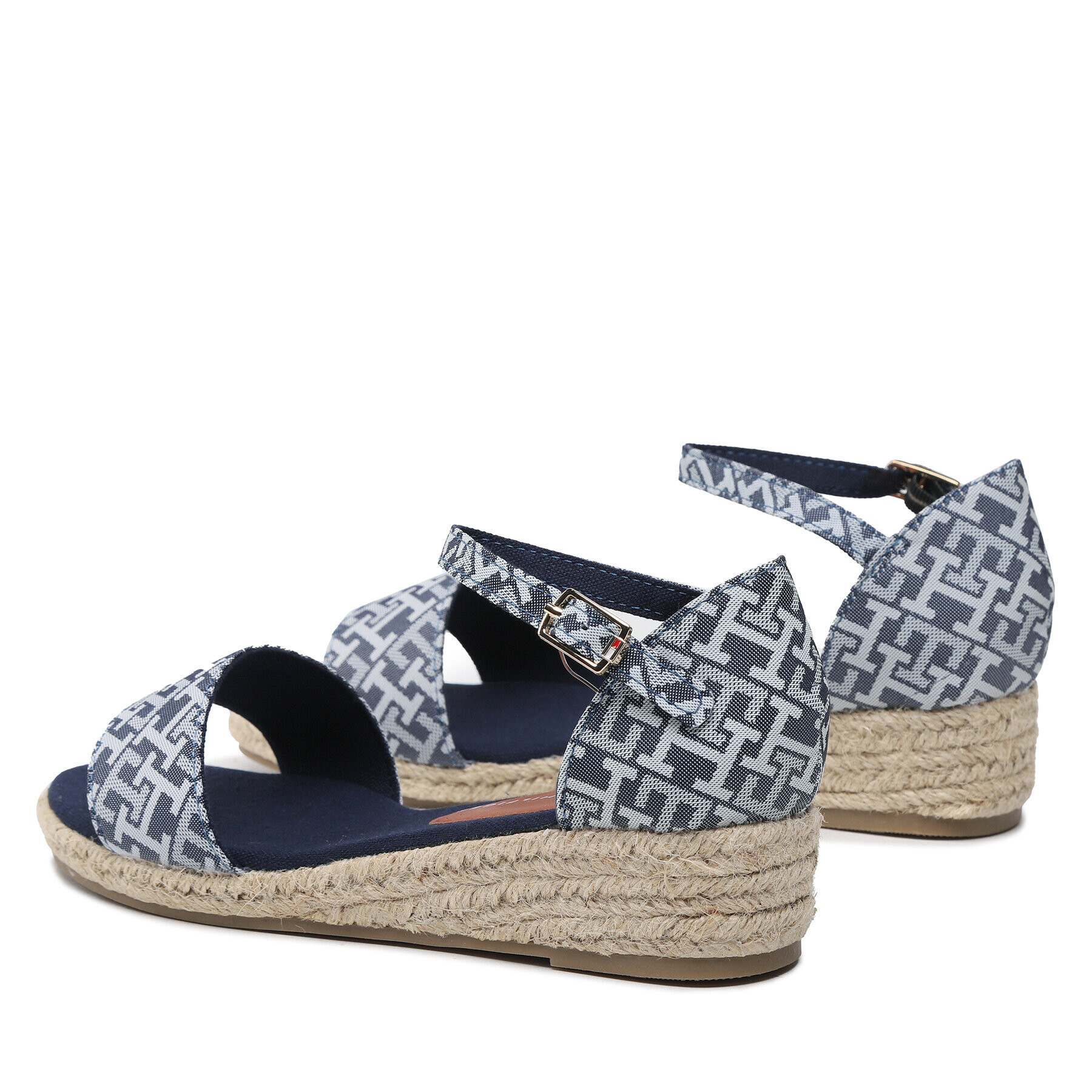 Tommy Hilfiger Еспадрили Rope Wedge Sandal Denim T3A7-32776-0048 S Син - Pepit.bg