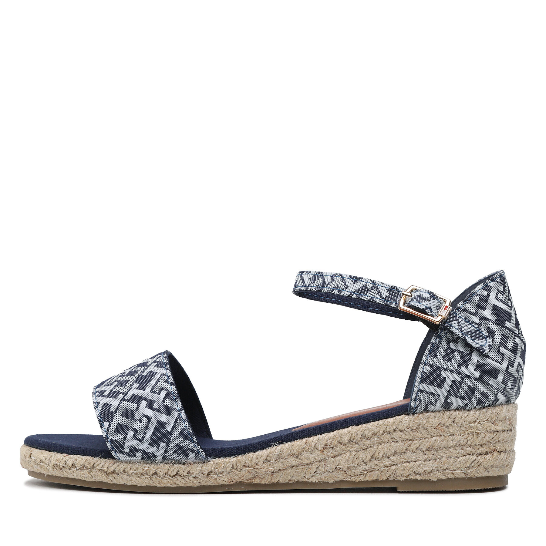 Tommy Hilfiger Еспадрили Rope Wedge Sandal Denim T3A7-32776-0048 S Син - Pepit.bg