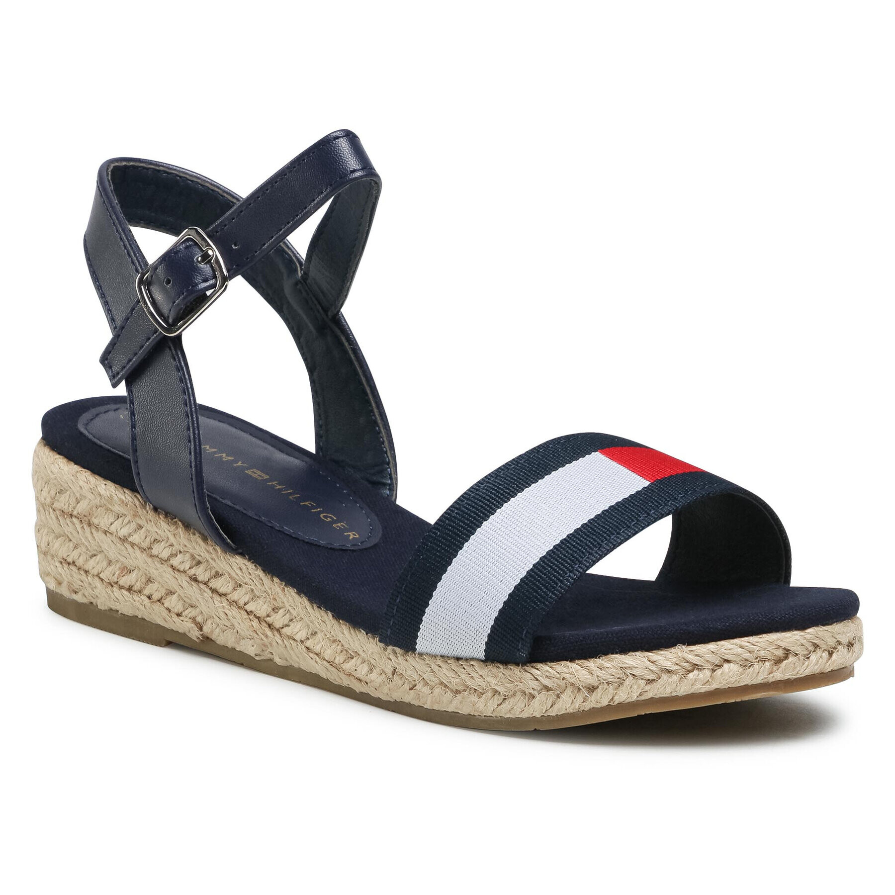 Tommy Hilfiger Еспадрили Rope Wedge Sandal T3A2-31053-0048Y004 M Тъмносин - Pepit.bg