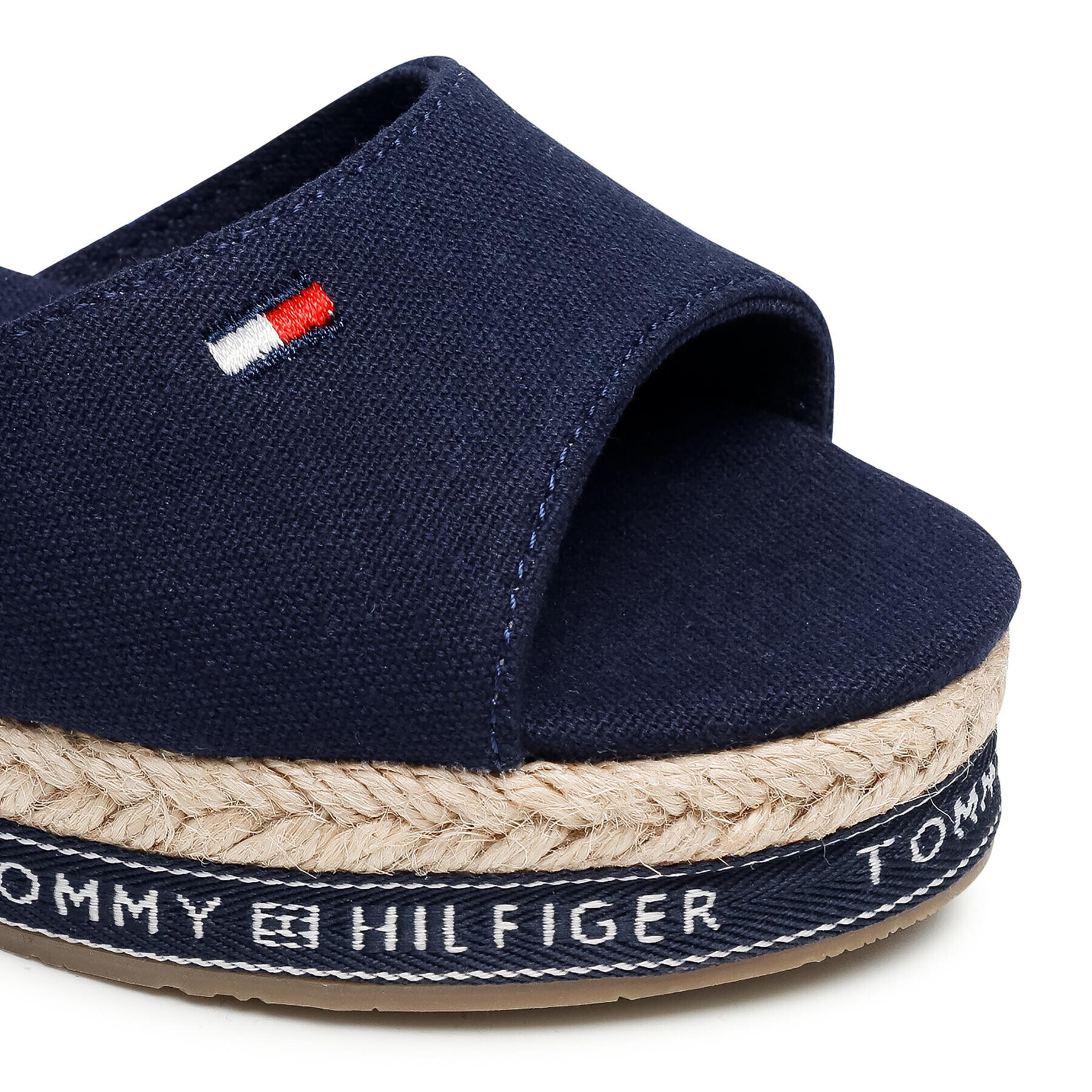 Tommy Hilfiger Еспадрили Rope Wedge Sandal T3A2-31056-0048 M Тъмносин - Pepit.bg