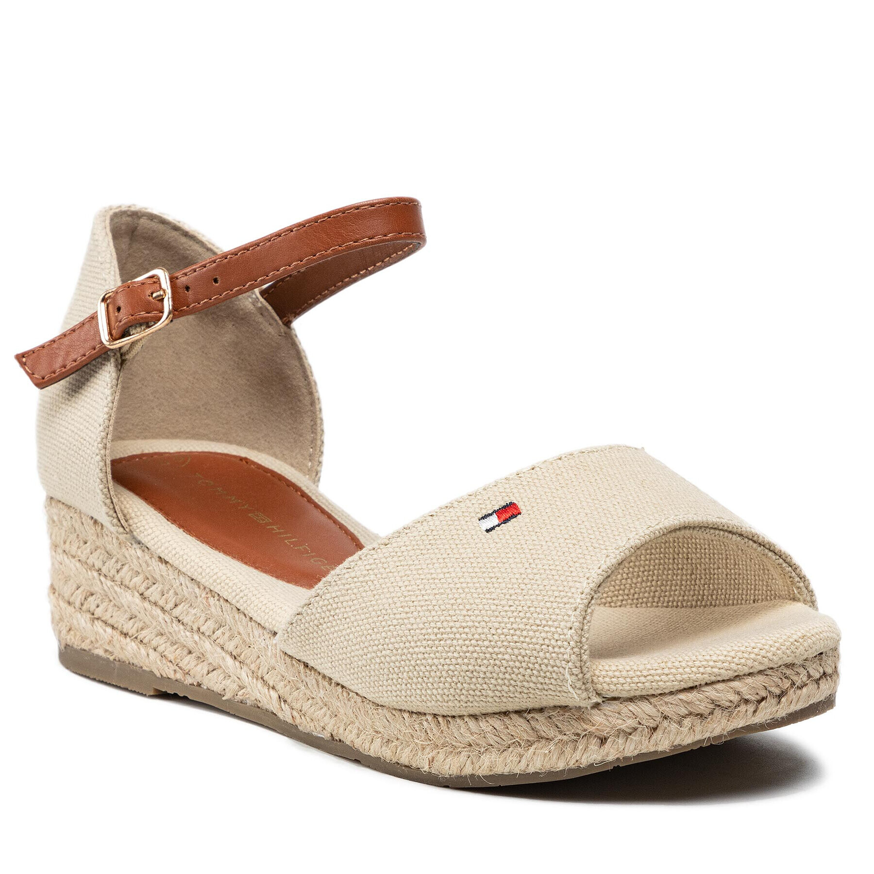 Tommy Hilfiger Еспадрили Rope Wedge Sandal T3A7-32185-0048 M Бежов - Pepit.bg