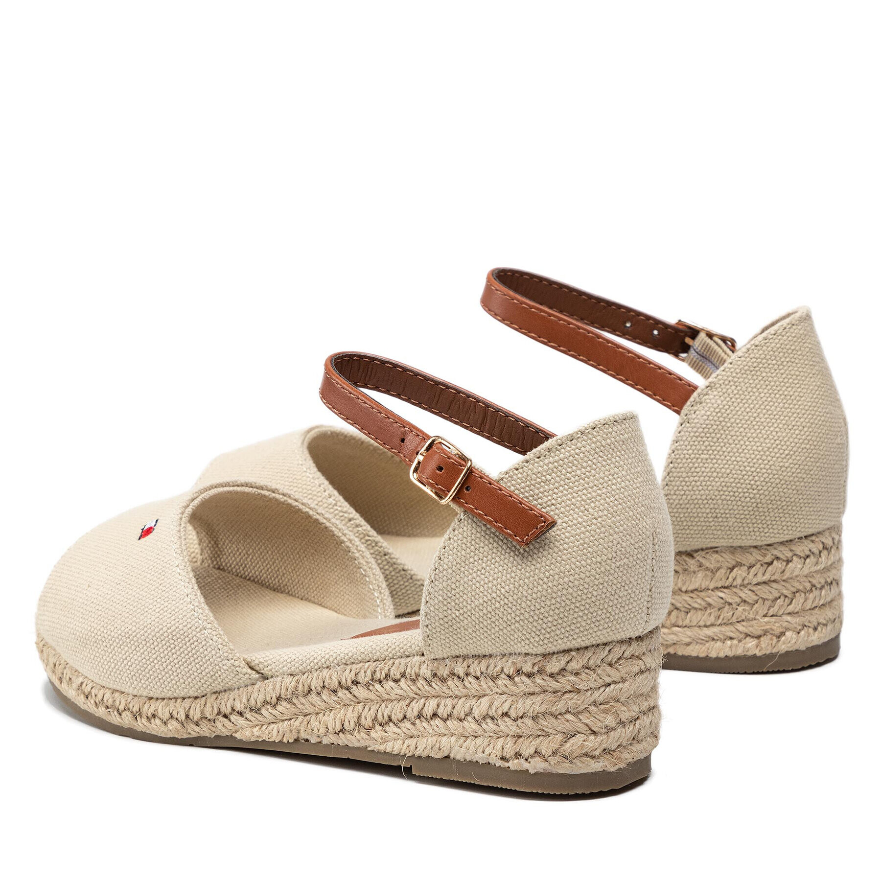 Tommy Hilfiger Еспадрили Rope Wedge Sandal T3A7-32185-0048 M Бежов - Pepit.bg