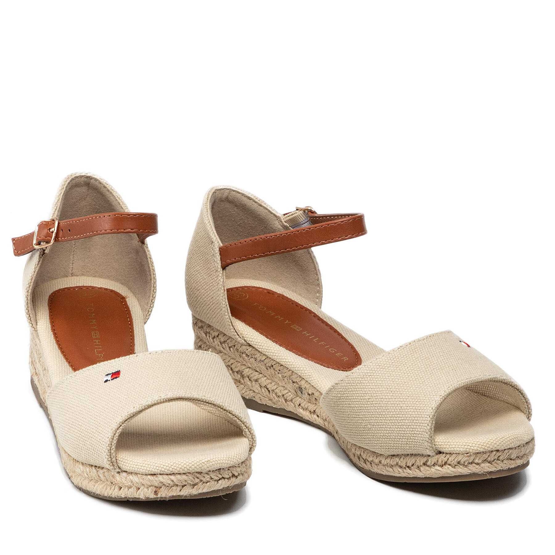 Tommy Hilfiger Еспадрили Rope Wedge Sandal T3A7-32185-0048 M Бежов - Pepit.bg