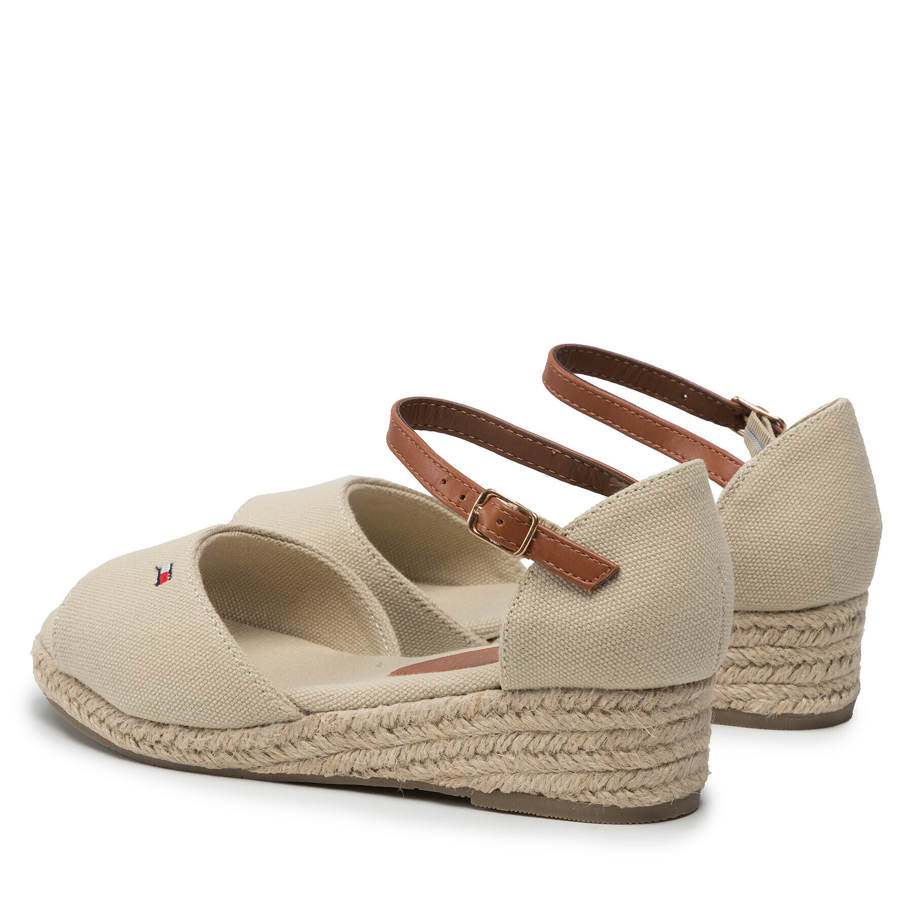 Tommy Hilfiger Еспадрили Rope Wedge Sandal T3A7-32185-0048 S Бежов - Pepit.bg