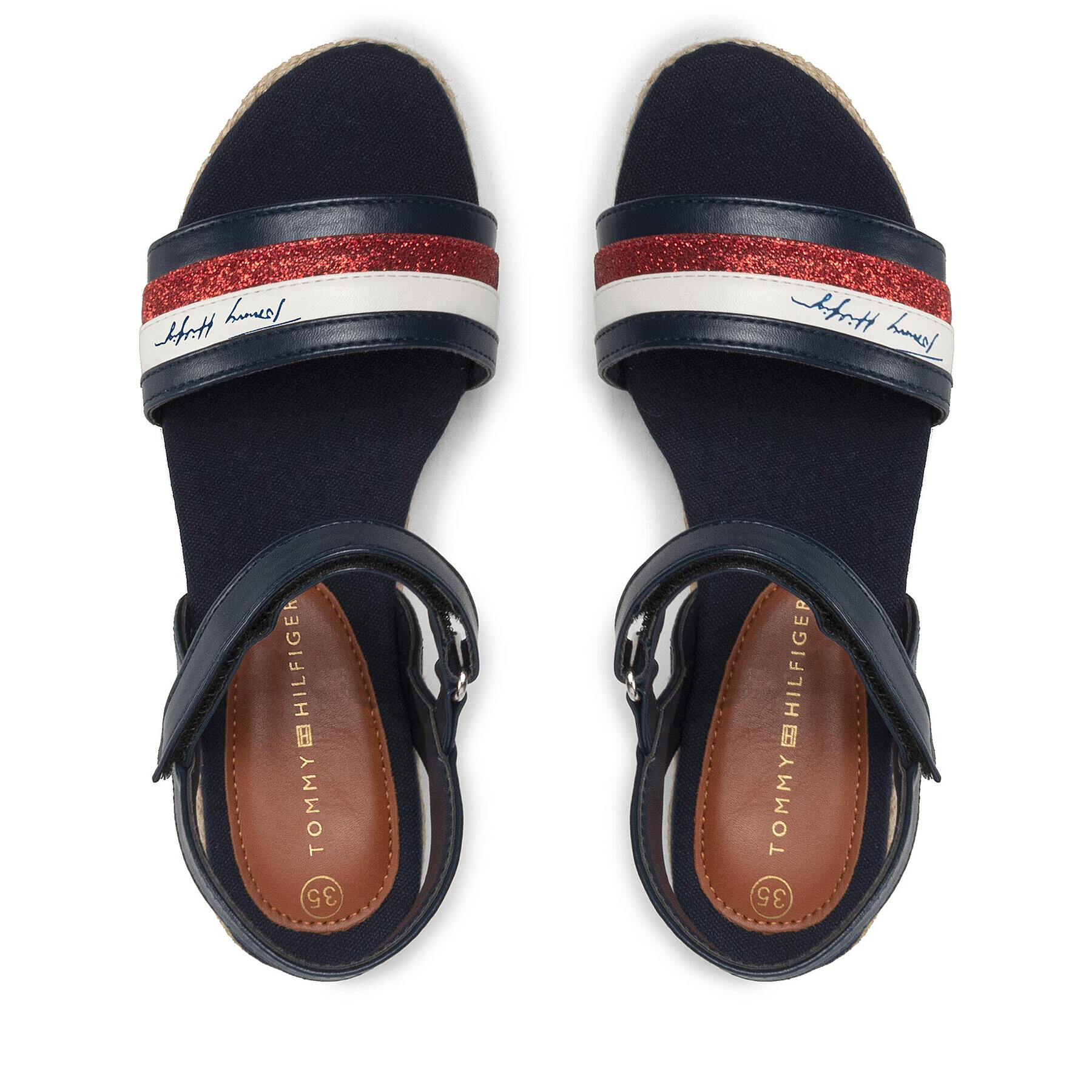 Tommy Hilfiger Еспадрили Rope Wedge Sandal T3A7-32188-1379 M Тъмносин - Pepit.bg