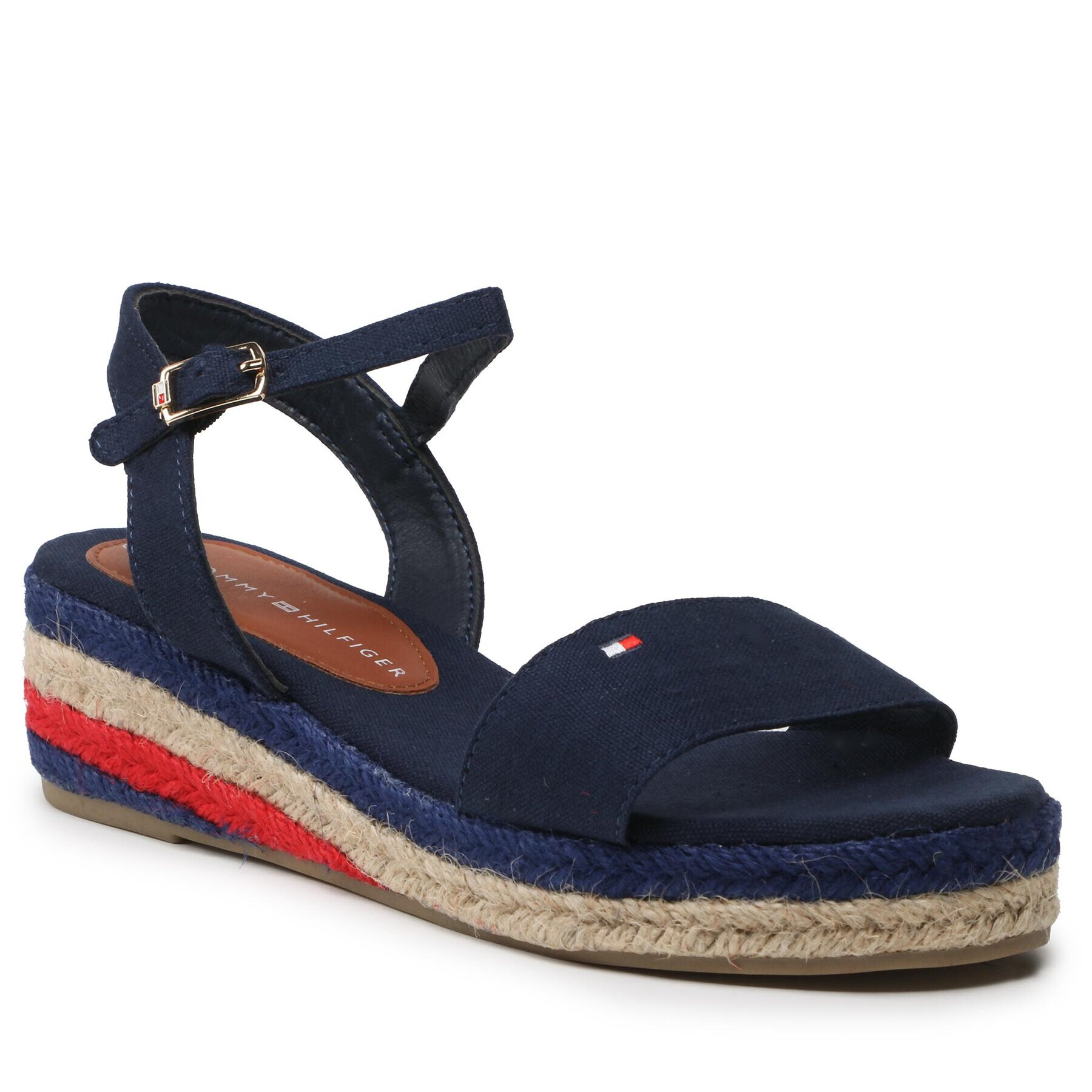 Tommy Hilfiger Еспадрили Rope Wedge T3A7-32778-0048800 S Тъмносин - Pepit.bg