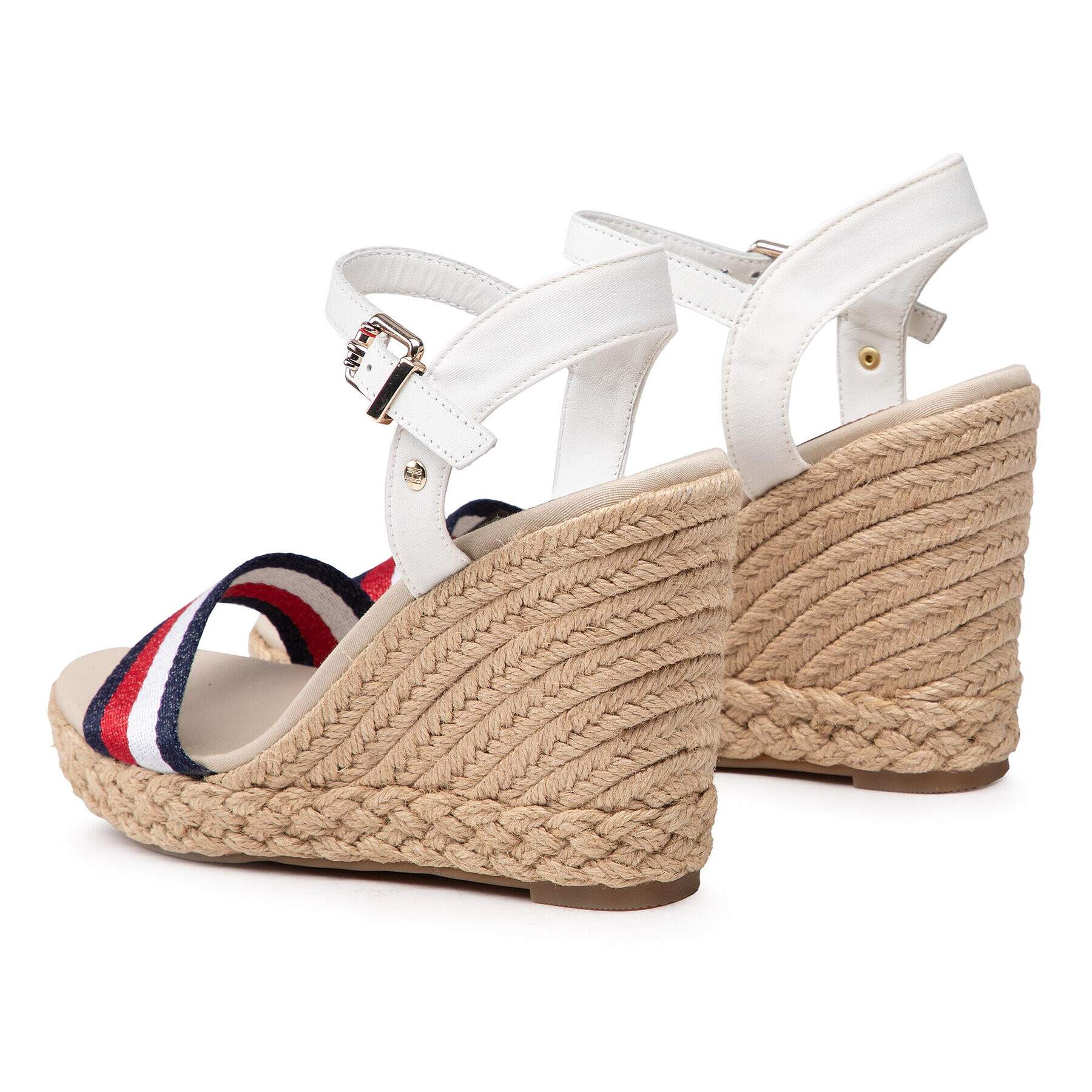 Tommy Hilfiger Еспадрили Shimmery Ribon High Wedge FW0FW05590 Бял - Pepit.bg