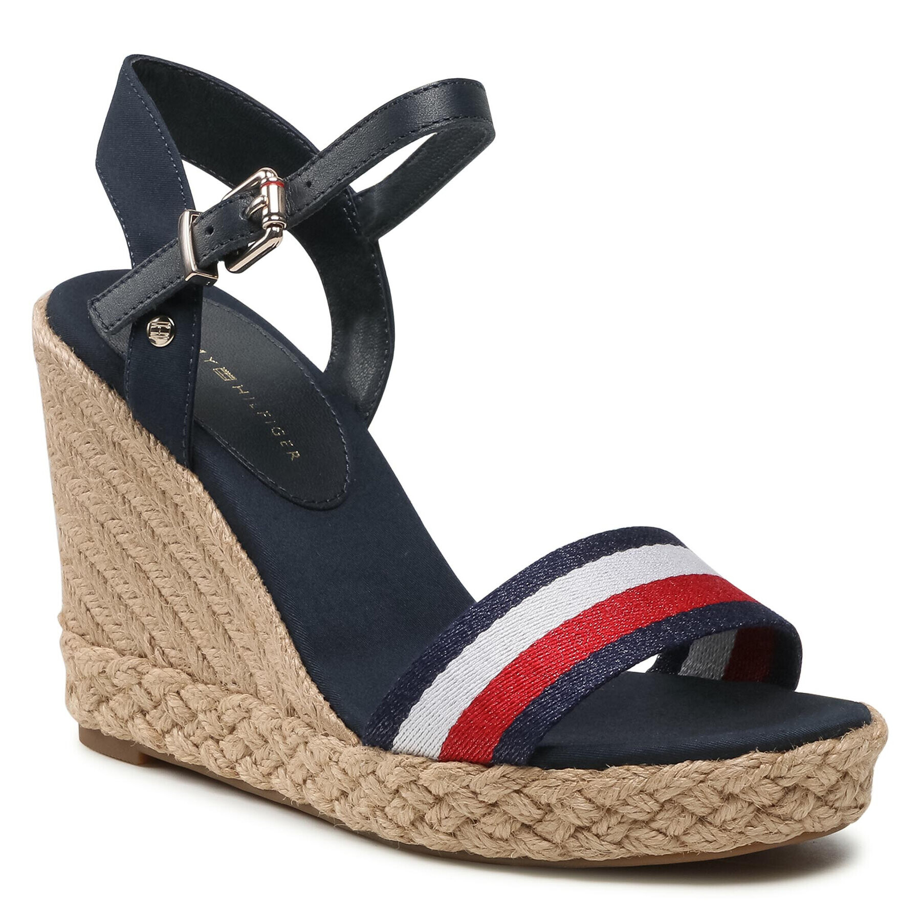 Tommy Hilfiger Еспадрили Shimmery Ribon High Wedge FW0FW05590 Тъмносин - Pepit.bg