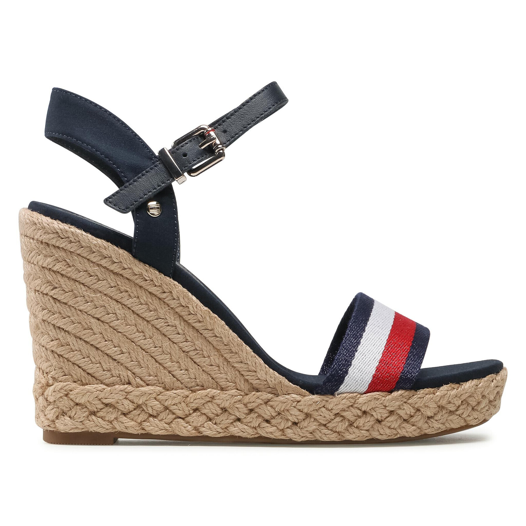 Tommy Hilfiger Еспадрили Shimmery Ribon High Wedge FW0FW05590 Тъмносин - Pepit.bg