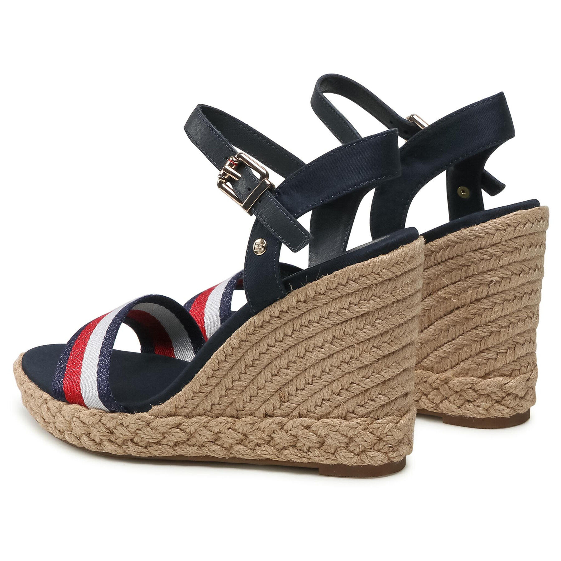 Tommy Hilfiger Еспадрили Shimmery Ribon High Wedge FW0FW05590 Тъмносин - Pepit.bg