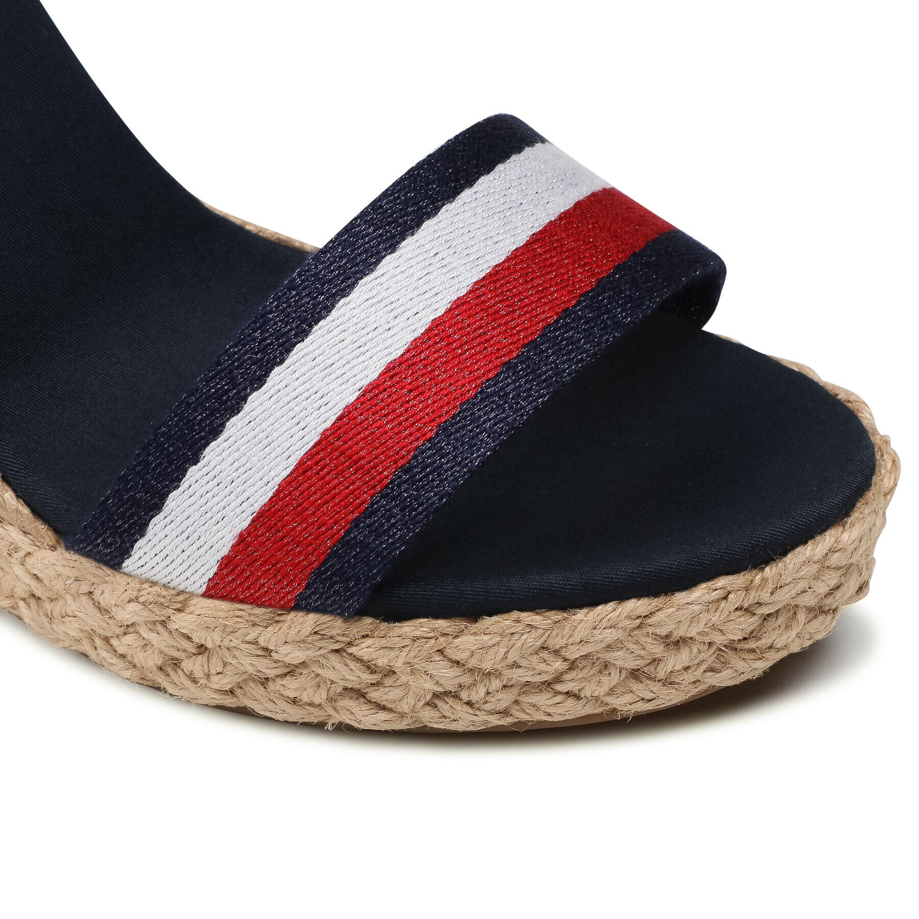 Tommy Hilfiger Еспадрили Shimmery Ribon High Wedge FW0FW05590 Тъмносин - Pepit.bg