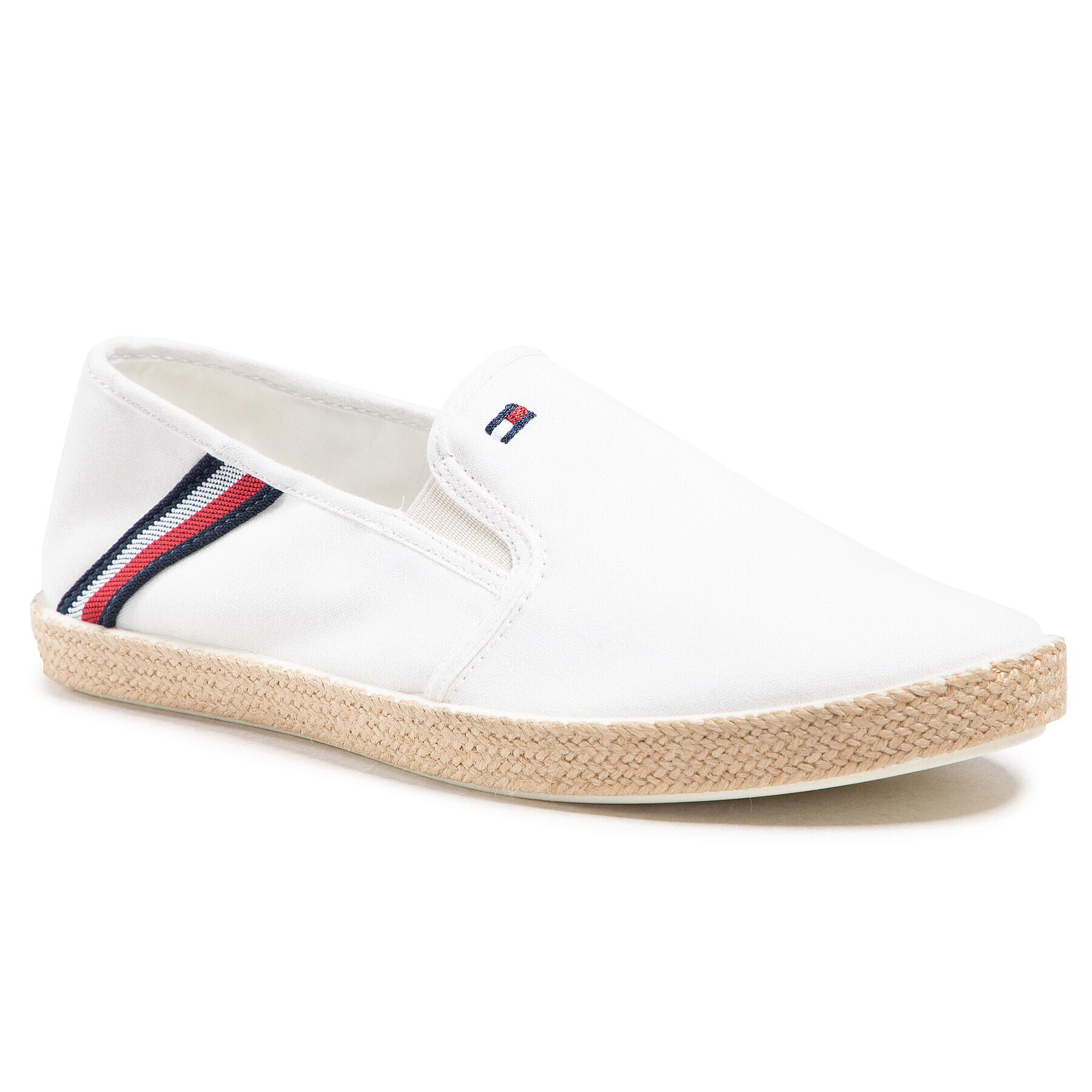 Tommy Hilfiger Еспадрили Spring Rwb Chambray Slip On FM0FM03483 Бял - Pepit.bg