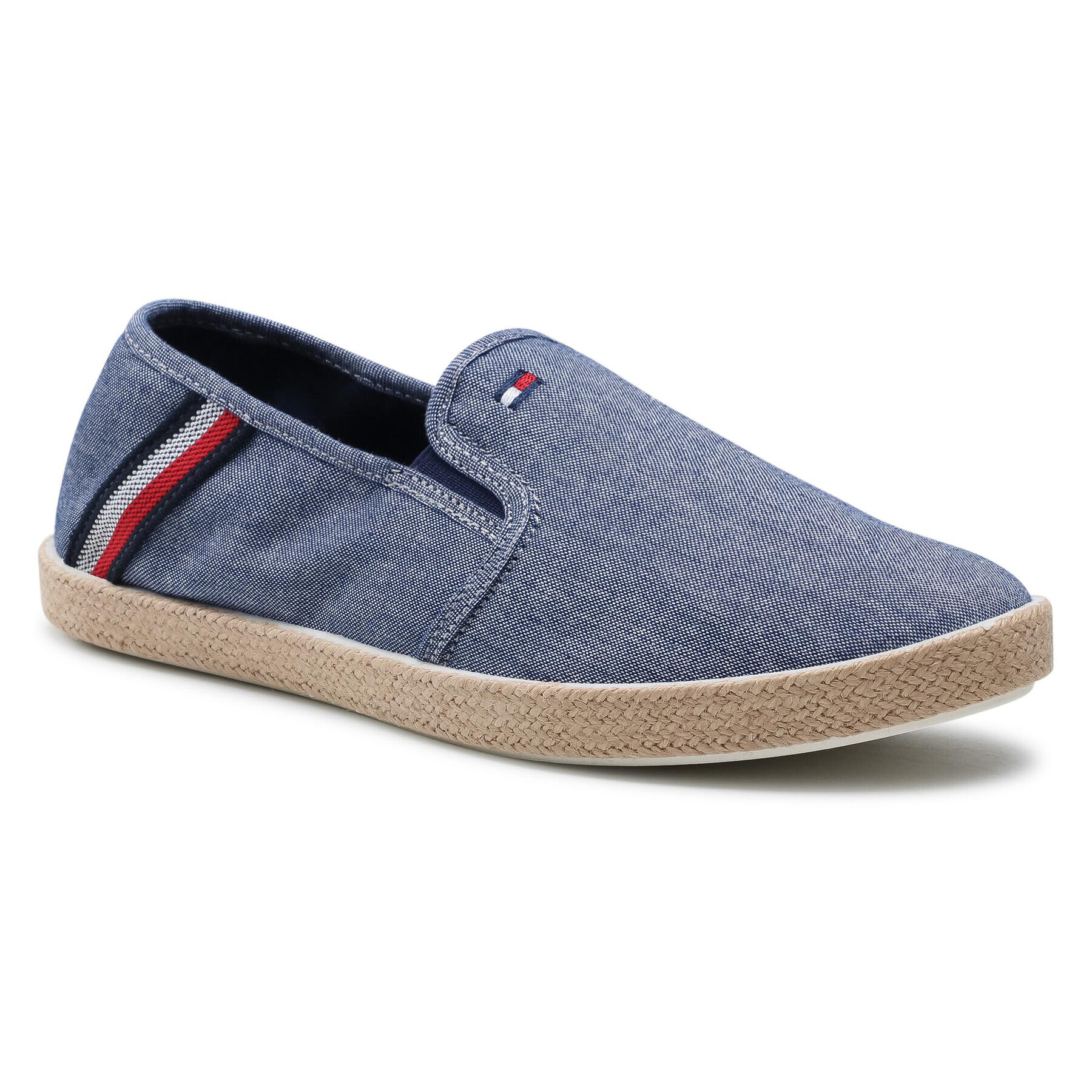 Tommy Hilfiger Еспадрили Spring Rwb Chambray Slip On FM0FM03483 Син - Pepit.bg