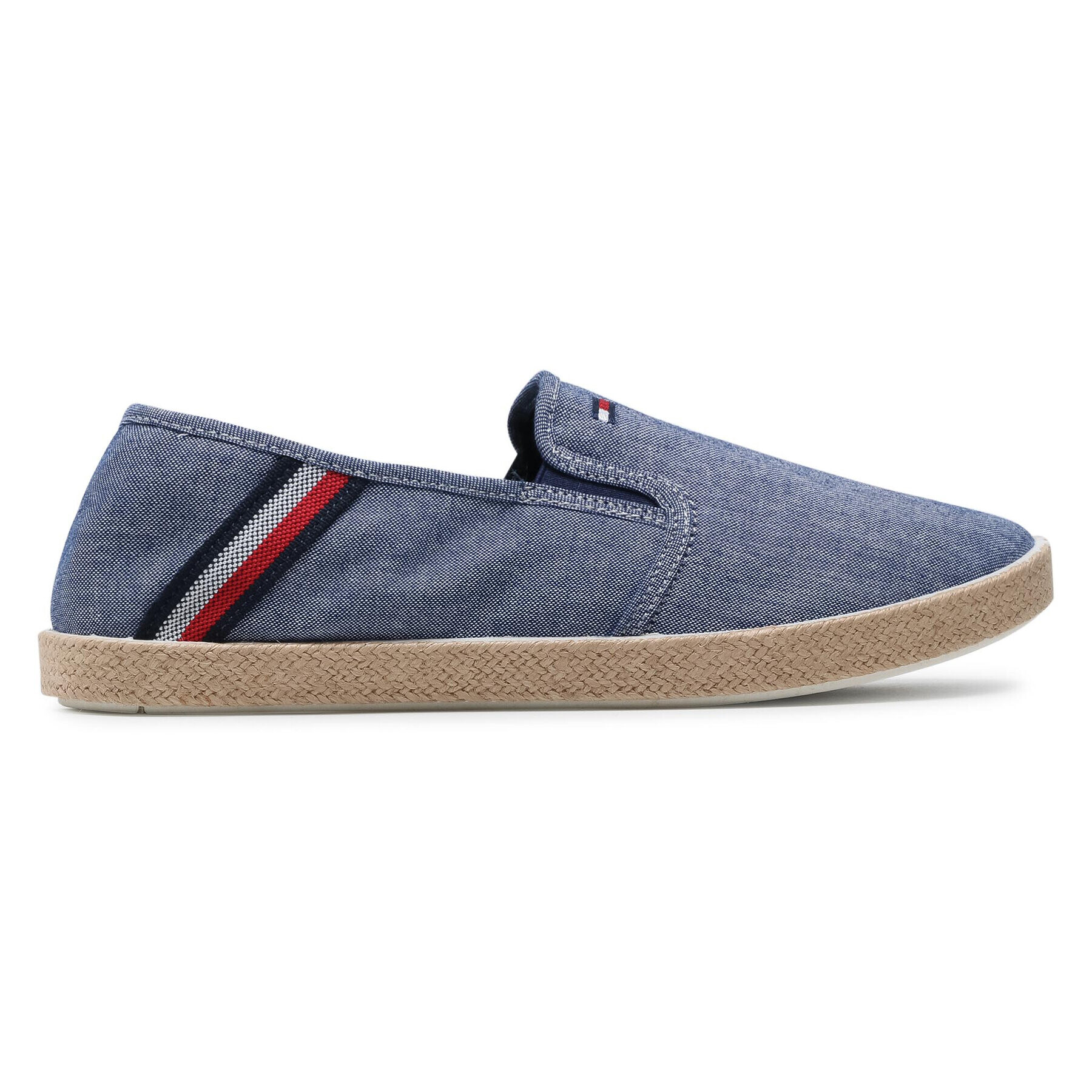 Tommy Hilfiger Еспадрили Spring Rwb Chambray Slip On FM0FM03483 Син - Pepit.bg