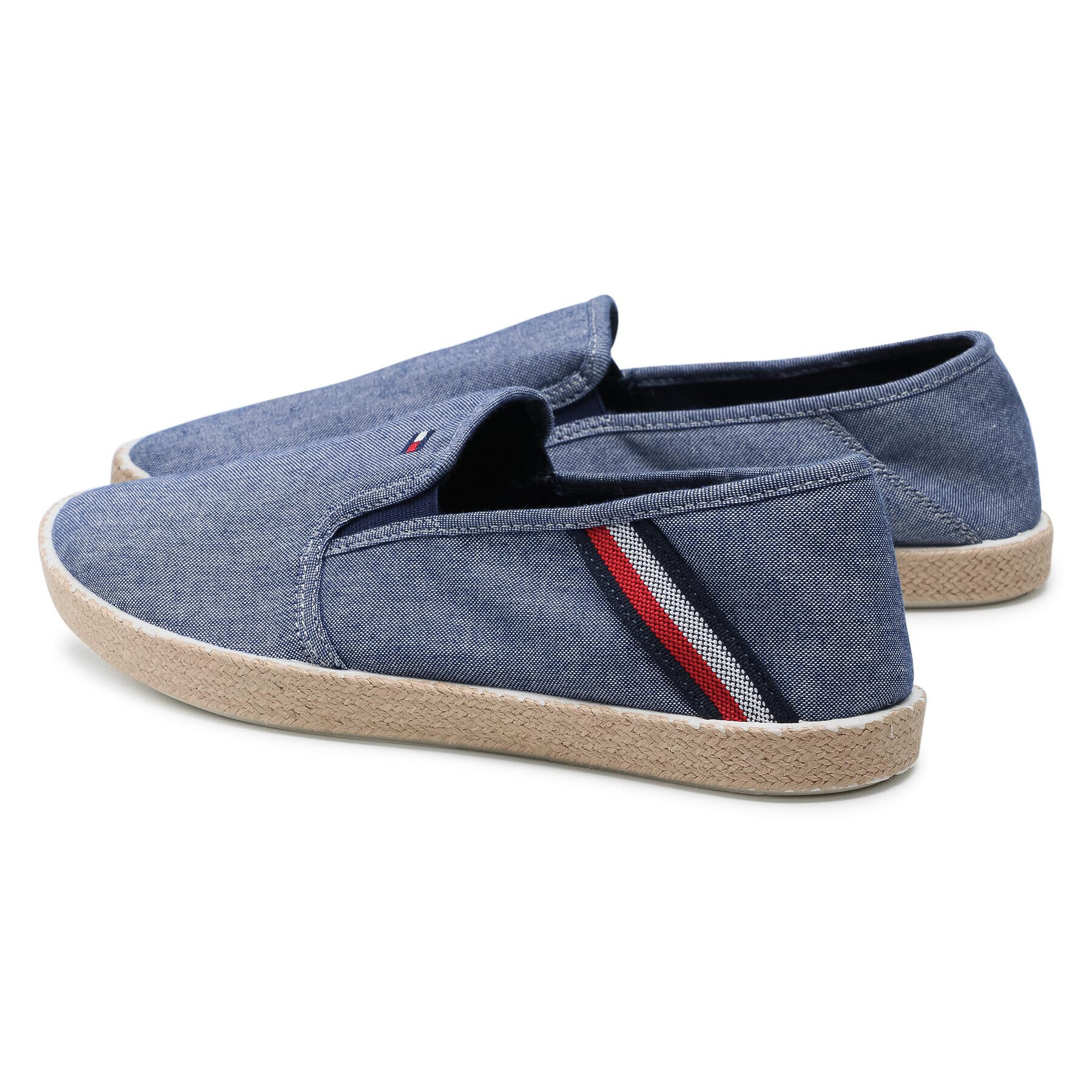 Tommy Hilfiger Еспадрили Spring Rwb Chambray Slip On FM0FM03483 Син - Pepit.bg