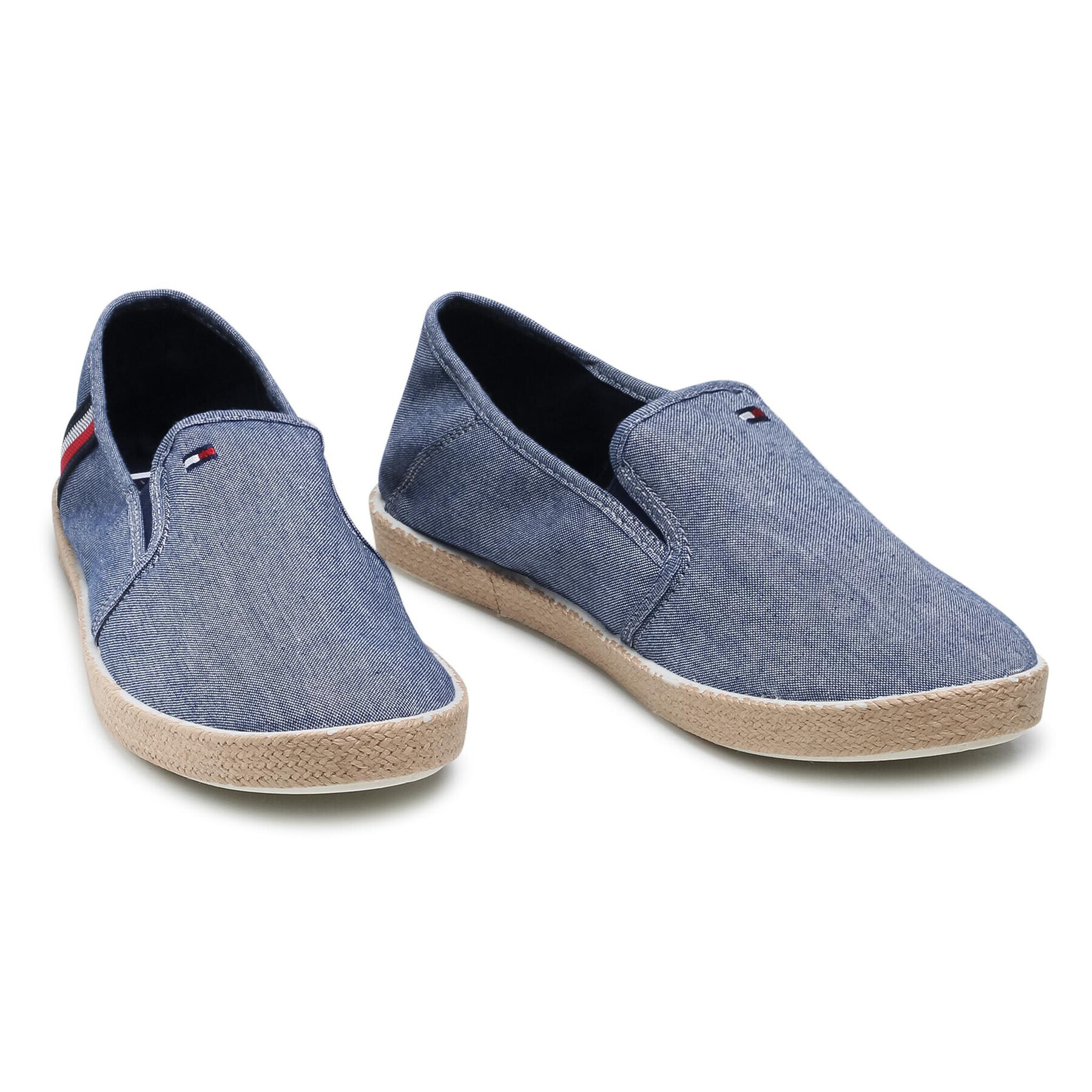 Tommy Hilfiger Еспадрили Spring Rwb Chambray Slip On FM0FM03483 Син - Pepit.bg