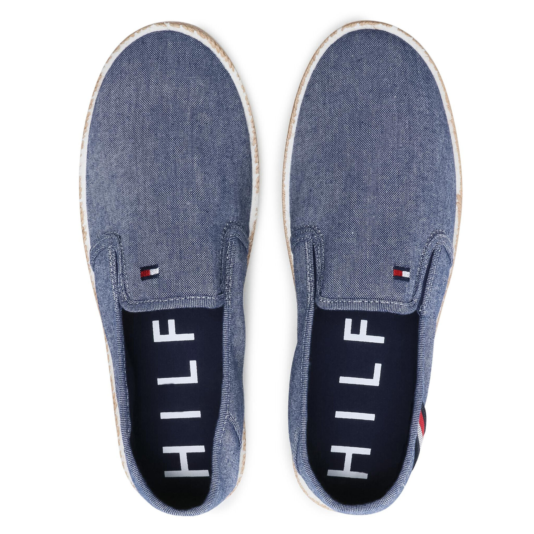 Tommy Hilfiger Еспадрили Spring Rwb Chambray Slip On FM0FM03483 Син - Pepit.bg