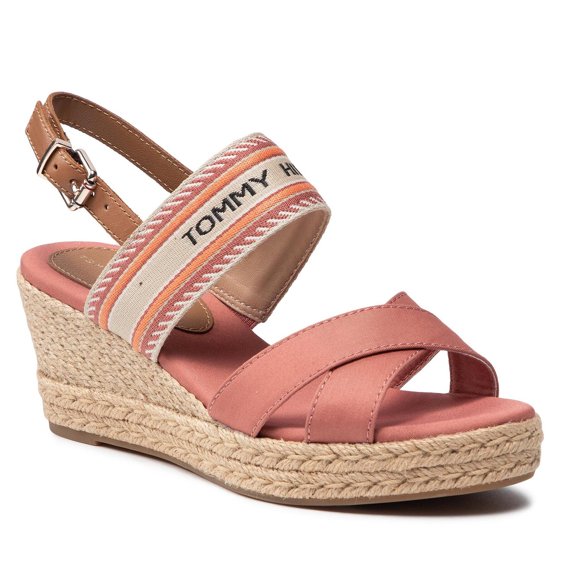 Tommy Hilfiger Еспадрили Th Artisandal Mid Wedge Sandal FW0FW05770 Розов - Pepit.bg