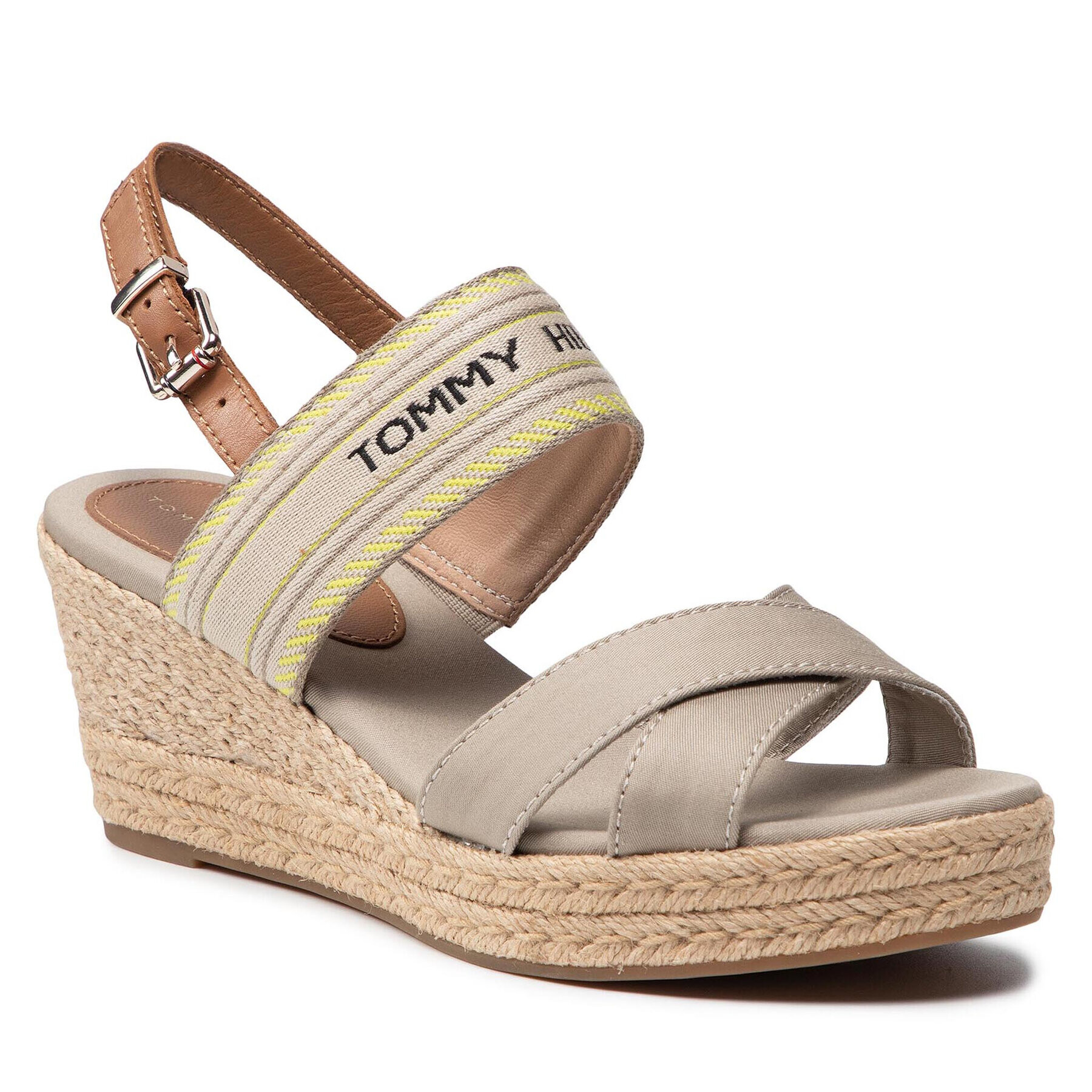 Tommy Hilfiger Еспадрили Th Artisandal Mid Wedge Sandal FW0FW05770 Сив - Pepit.bg