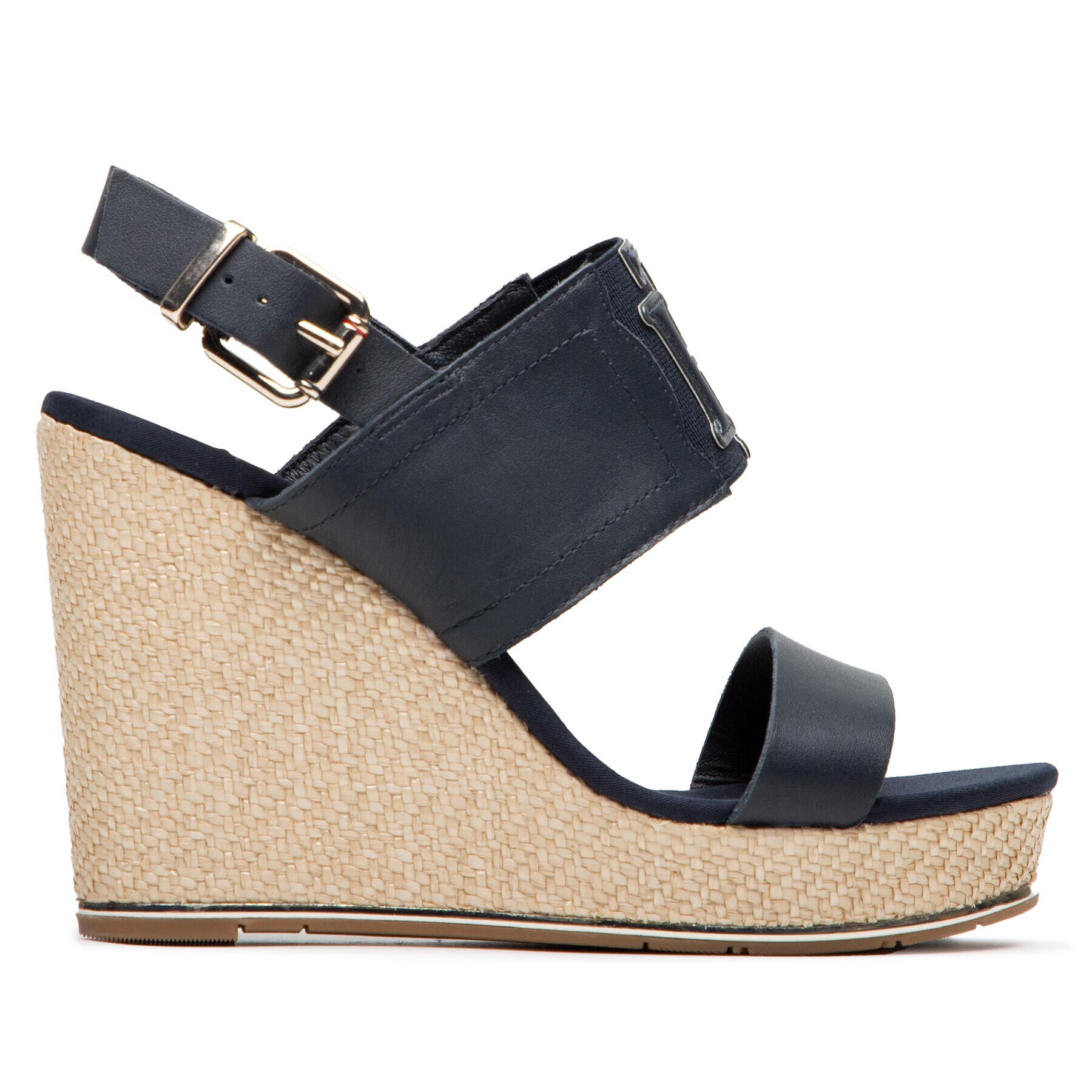 Tommy Hilfiger Еспадрили Th Elastic High Wedge Sandal FW0FW05599 Тъмносин - Pepit.bg