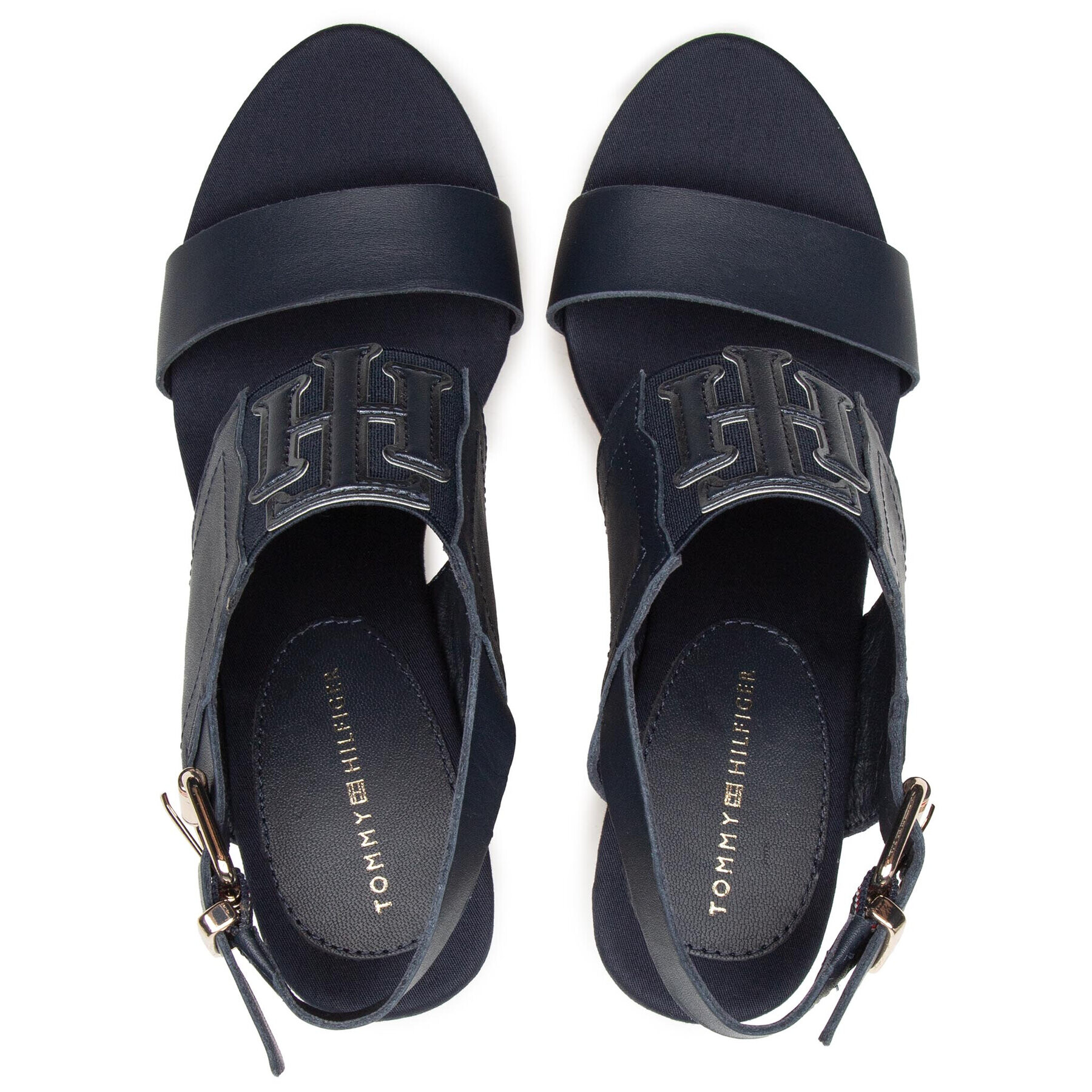 Tommy Hilfiger Еспадрили Th Elastic High Wedge Sandal FW0FW05599 Тъмносин - Pepit.bg