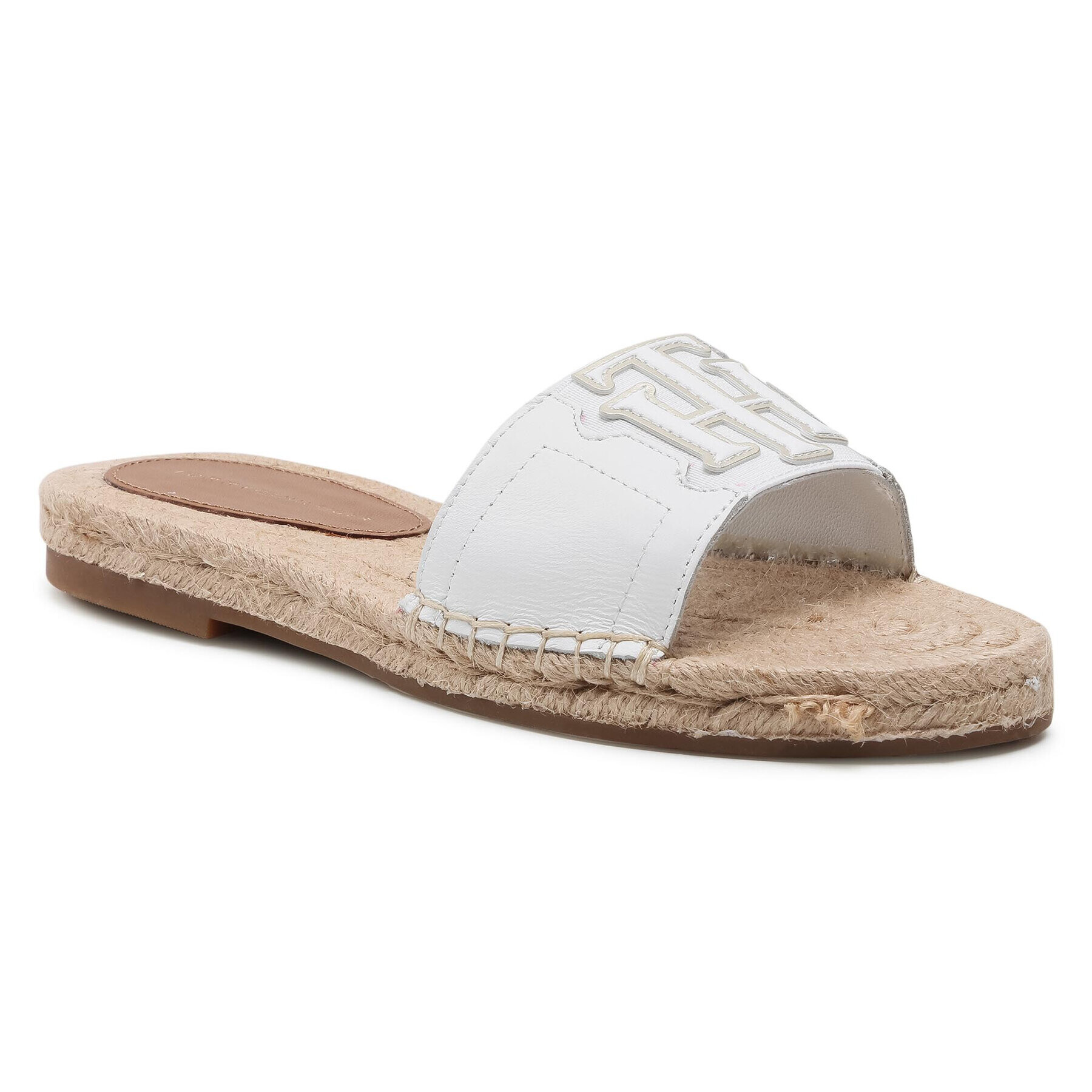 Tommy Hilfiger Еспадрили Th Elastic Mule Espadrille FW0FW05596 Бял - Pepit.bg