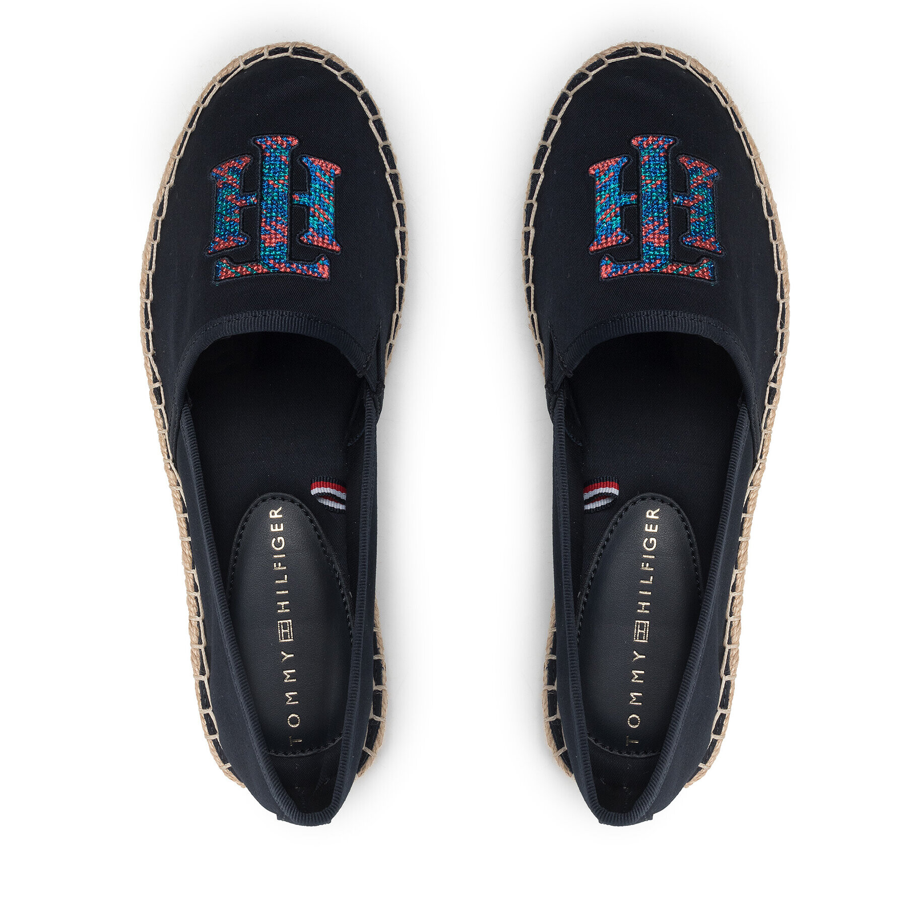 Tommy Hilfiger Еспадрили Th Logo Espadrille FW0FW06158 Тъмносин - Pepit.bg