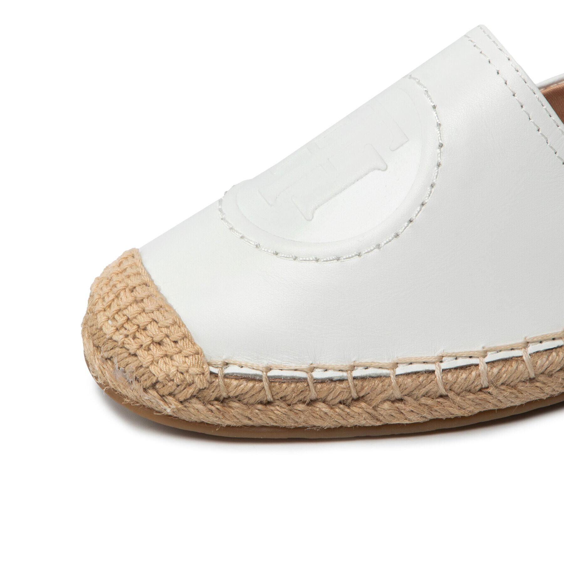 Tommy Hilfiger Еспадрили Th Logo Leather Espadrille FW0FW06168 Бял - Pepit.bg