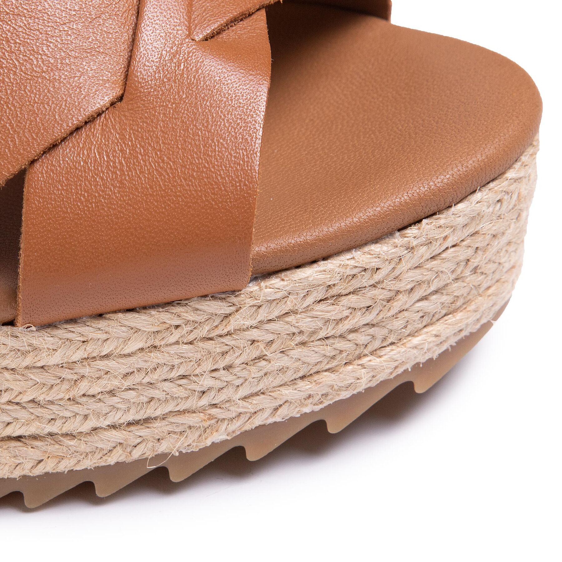 Tommy Hilfiger Еспадрили Th Raffia High Wedge Sandal FW0FW04842 Кафяв - Pepit.bg