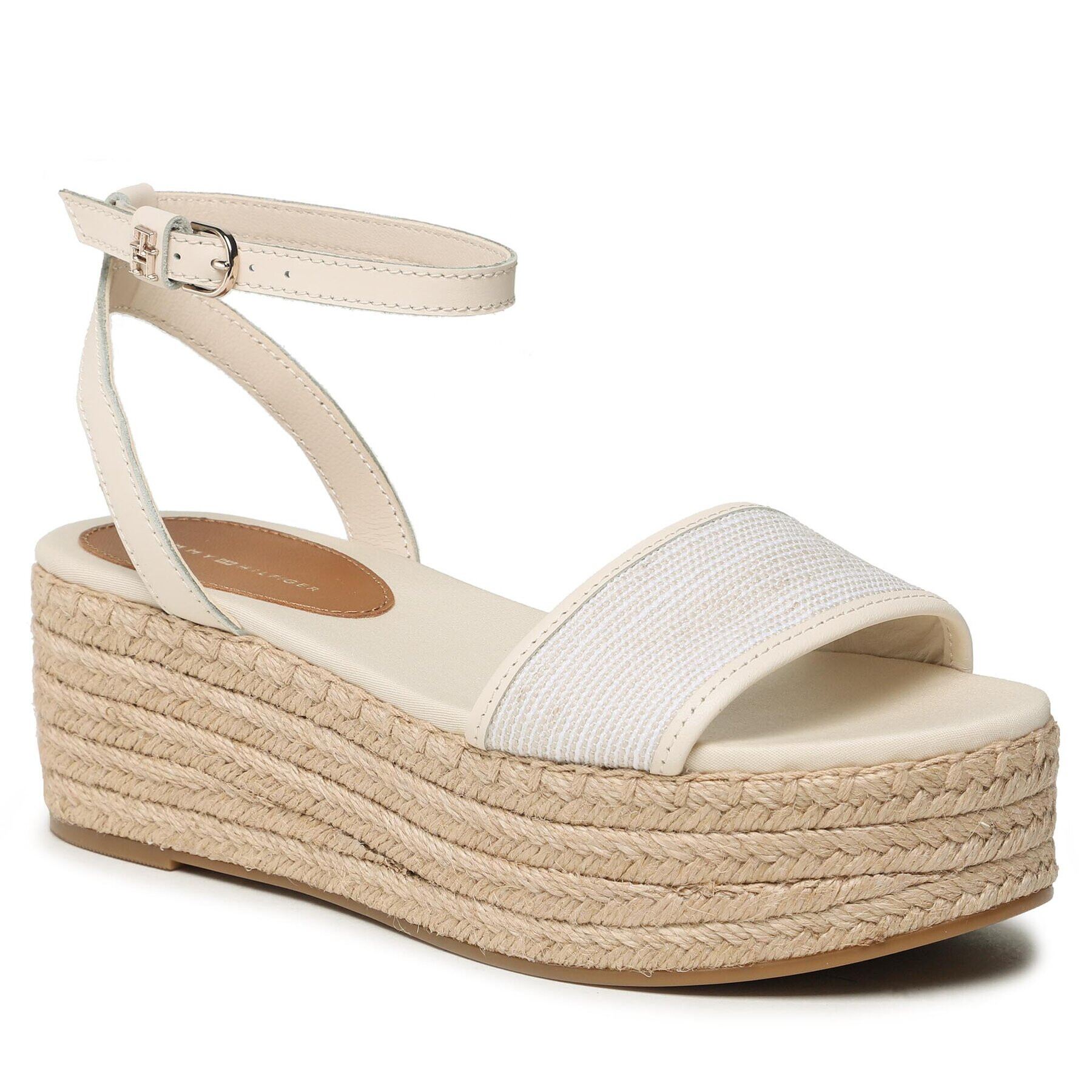 Tommy Hilfiger Еспадрили Th Woven Platform Sandal FW0FW07345 Бежов - Pepit.bg