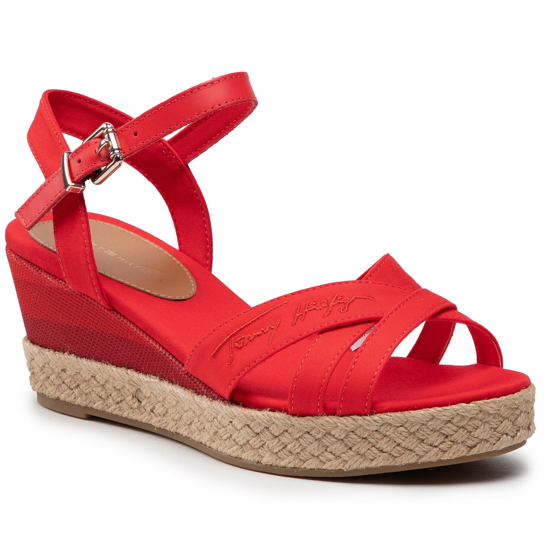 Tommy Hilfiger Еспадрили Tommy Gradient Mid Wedge Sandal FW0FW05627 Червен - Pepit.bg