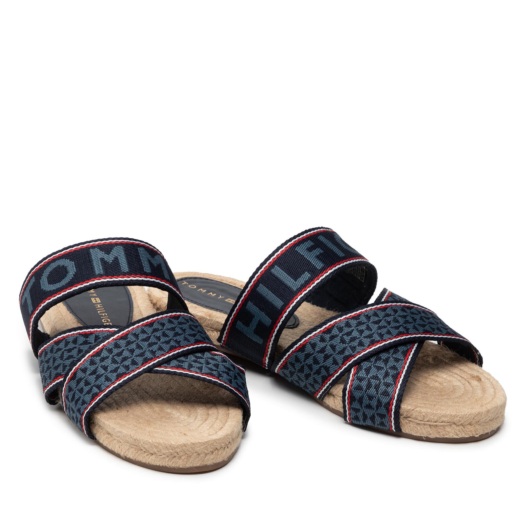 Tommy Hilfiger Еспадрили Webbing Flat Espadrille FW0FW06307 Тъмносин - Pepit.bg