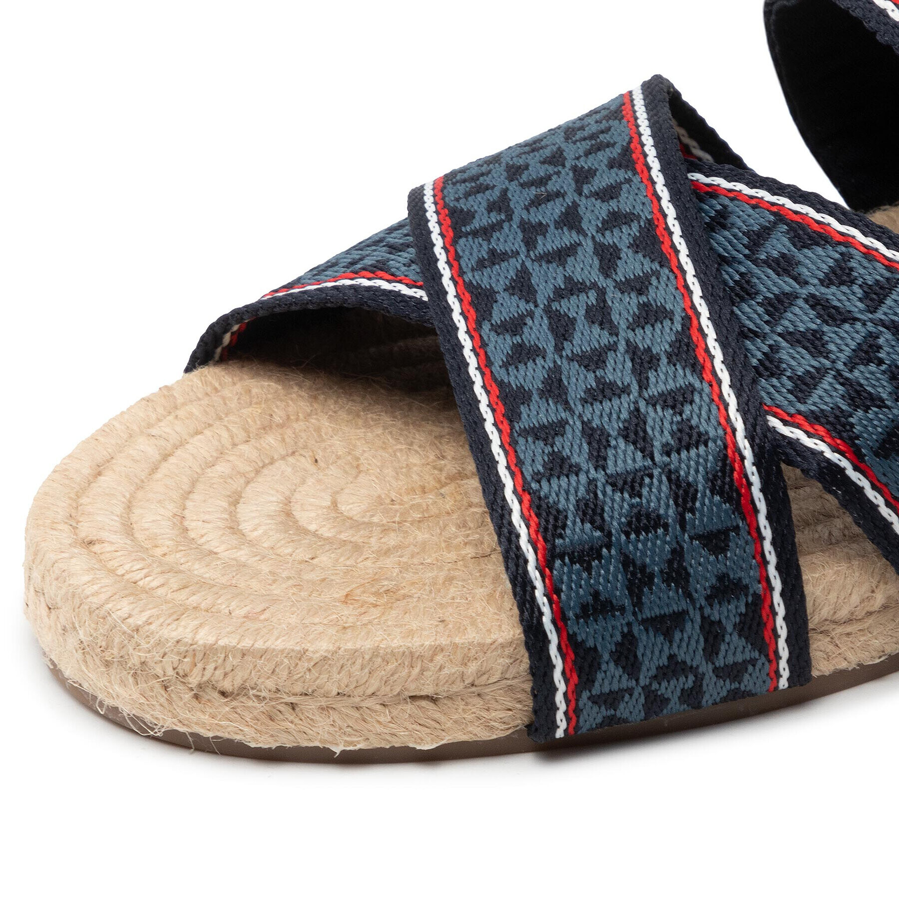 Tommy Hilfiger Еспадрили Webbing Flat Espadrille FW0FW06307 Тъмносин - Pepit.bg