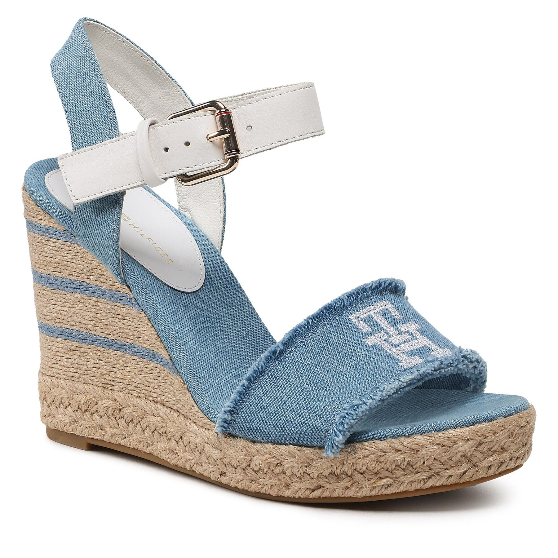 Tommy Hilfiger Еспадрили Wedge Sandal FW0FW07079 Син - Pepit.bg