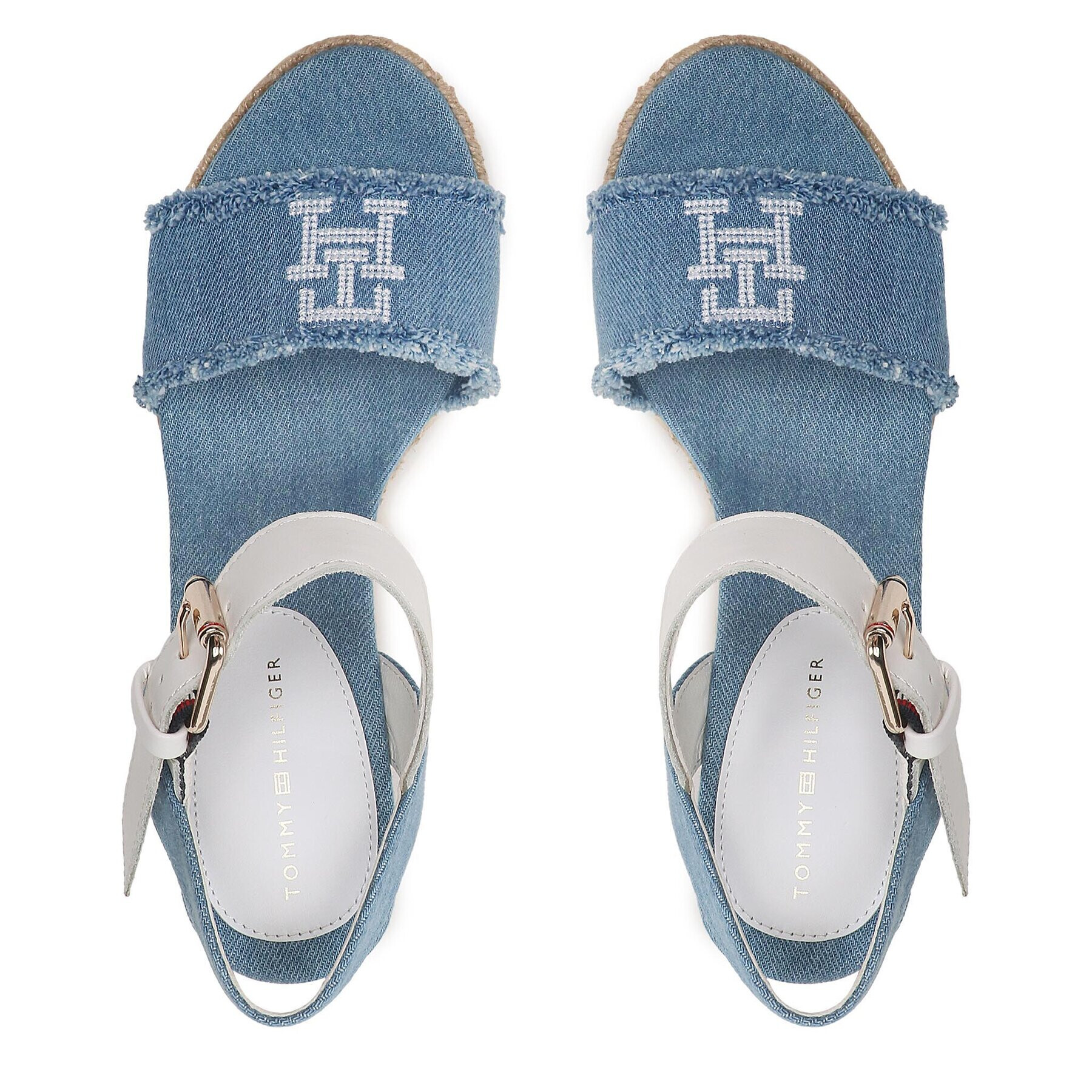 Tommy Hilfiger Еспадрили Wedge Sandal FW0FW07079 Син - Pepit.bg