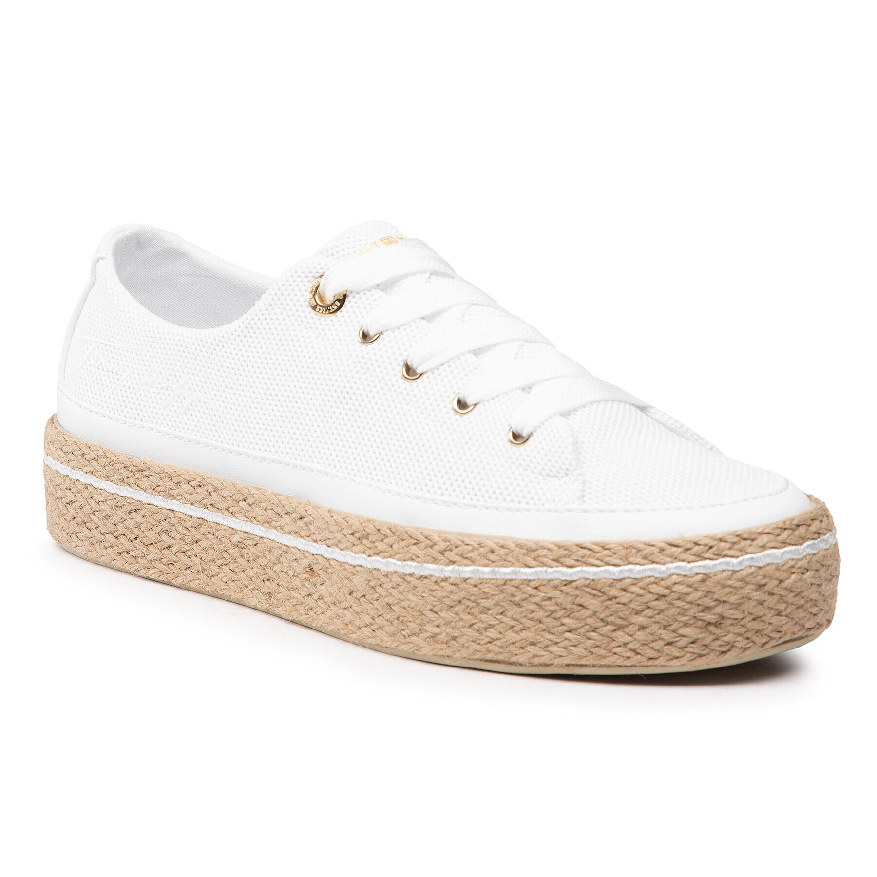 Tommy Hilfiger Еспадрили White Sunset Vulc Sneaker FW0FW05734 Бял - Pepit.bg