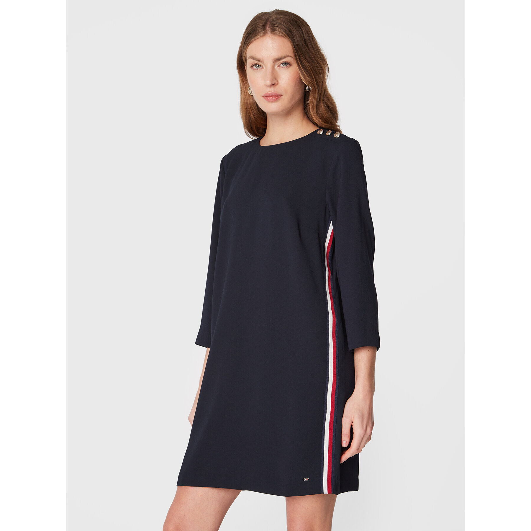 Tommy Hilfiger Ежедневна рокля Angela WW0WW36693 Тъмносин Relaxed Fit - Pepit.bg