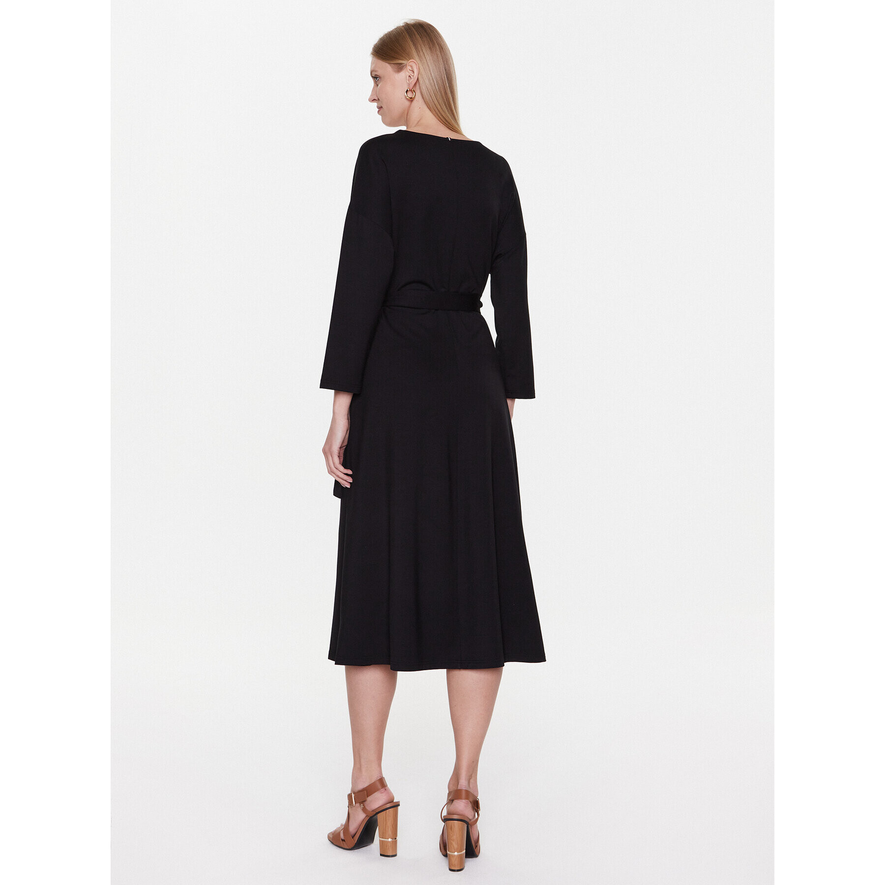 Tommy Hilfiger Ежедневна рокля Wrap WW0WW37101 Черен Regular Fit - Pepit.bg