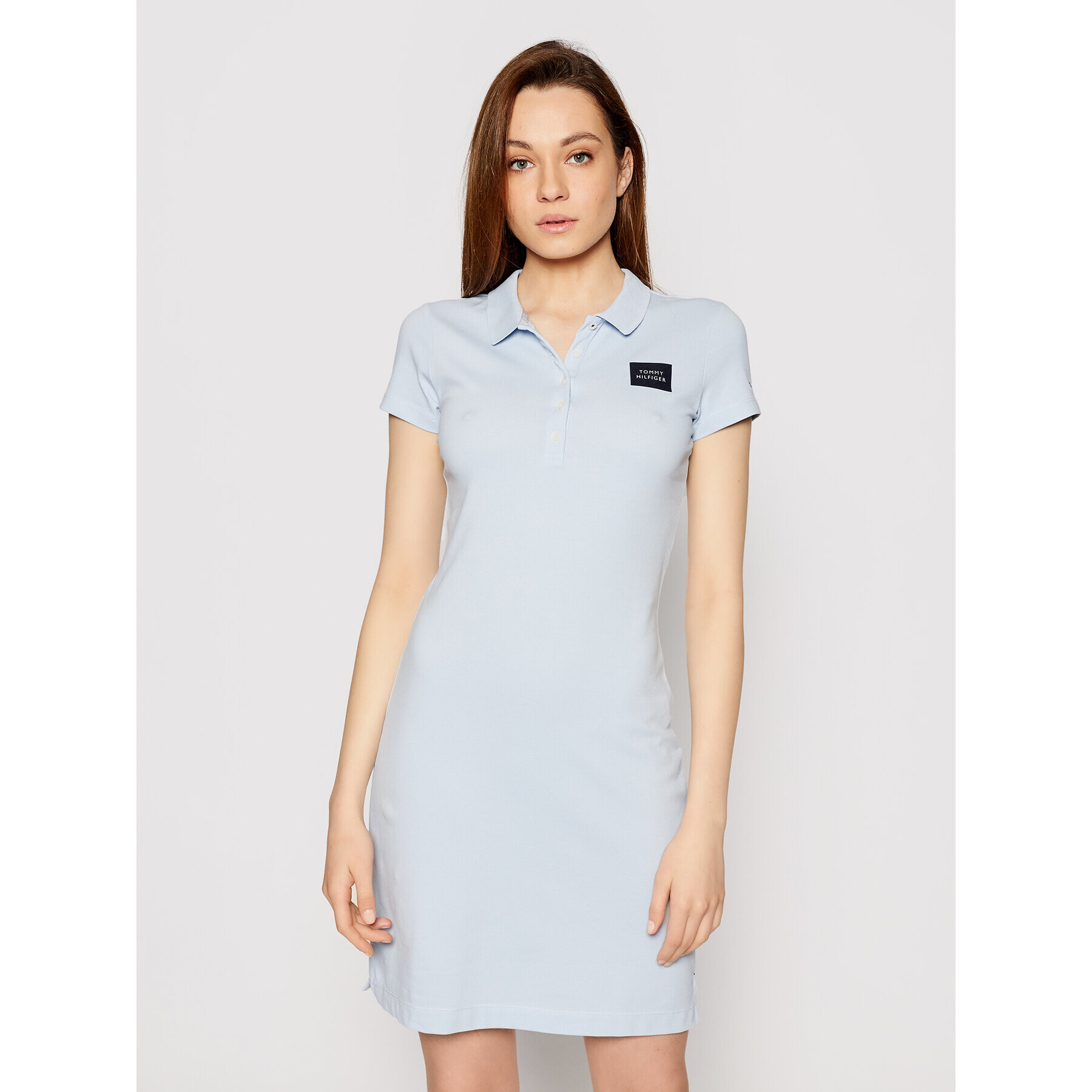 Tommy Hilfiger Ежедневна рокля Abo WW0WW32 Син Slim Fit - Pepit.bg