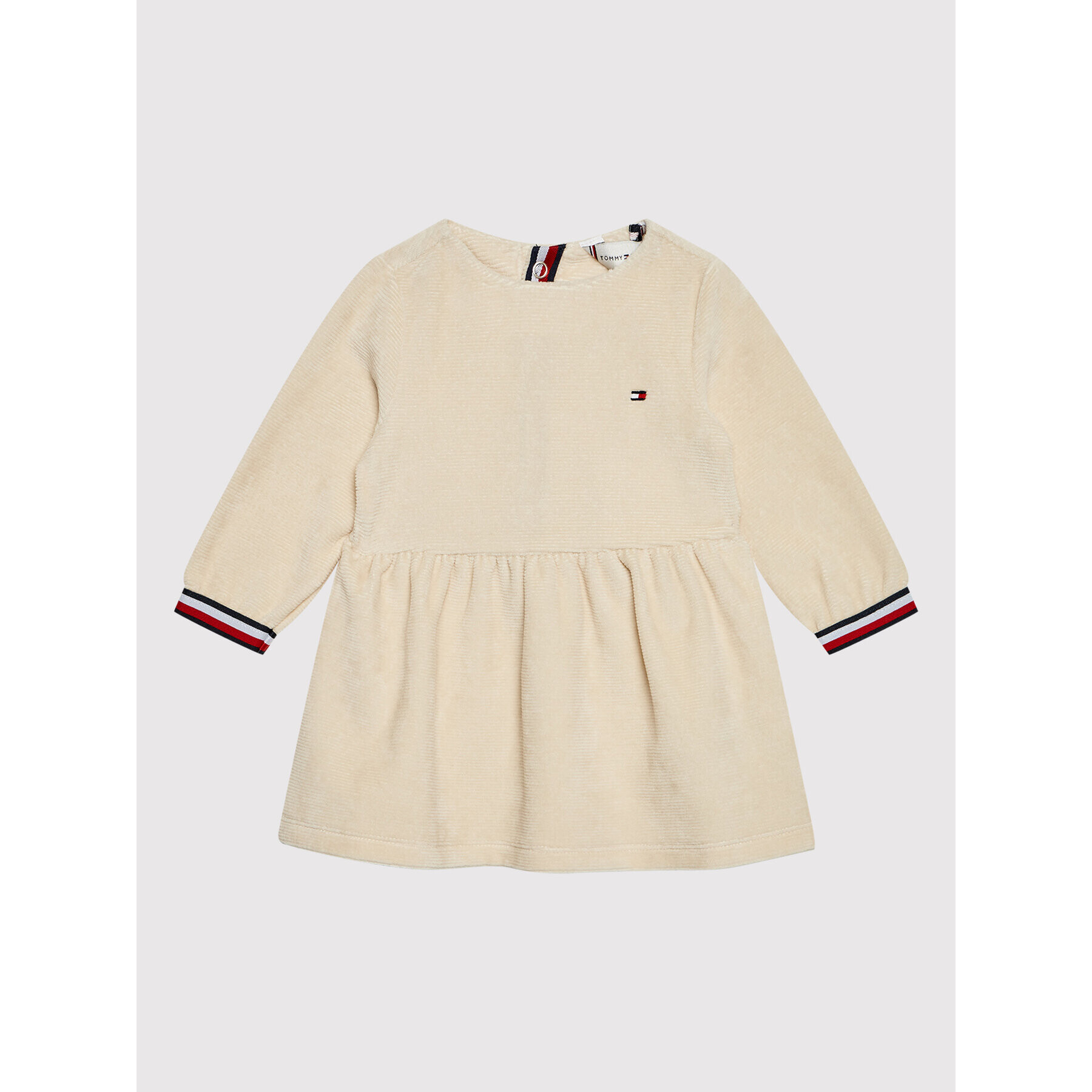 Tommy Hilfiger Ежедневна рокля Baby Global Stripe KN0KN01398 Бежов Regular Fit - Pepit.bg