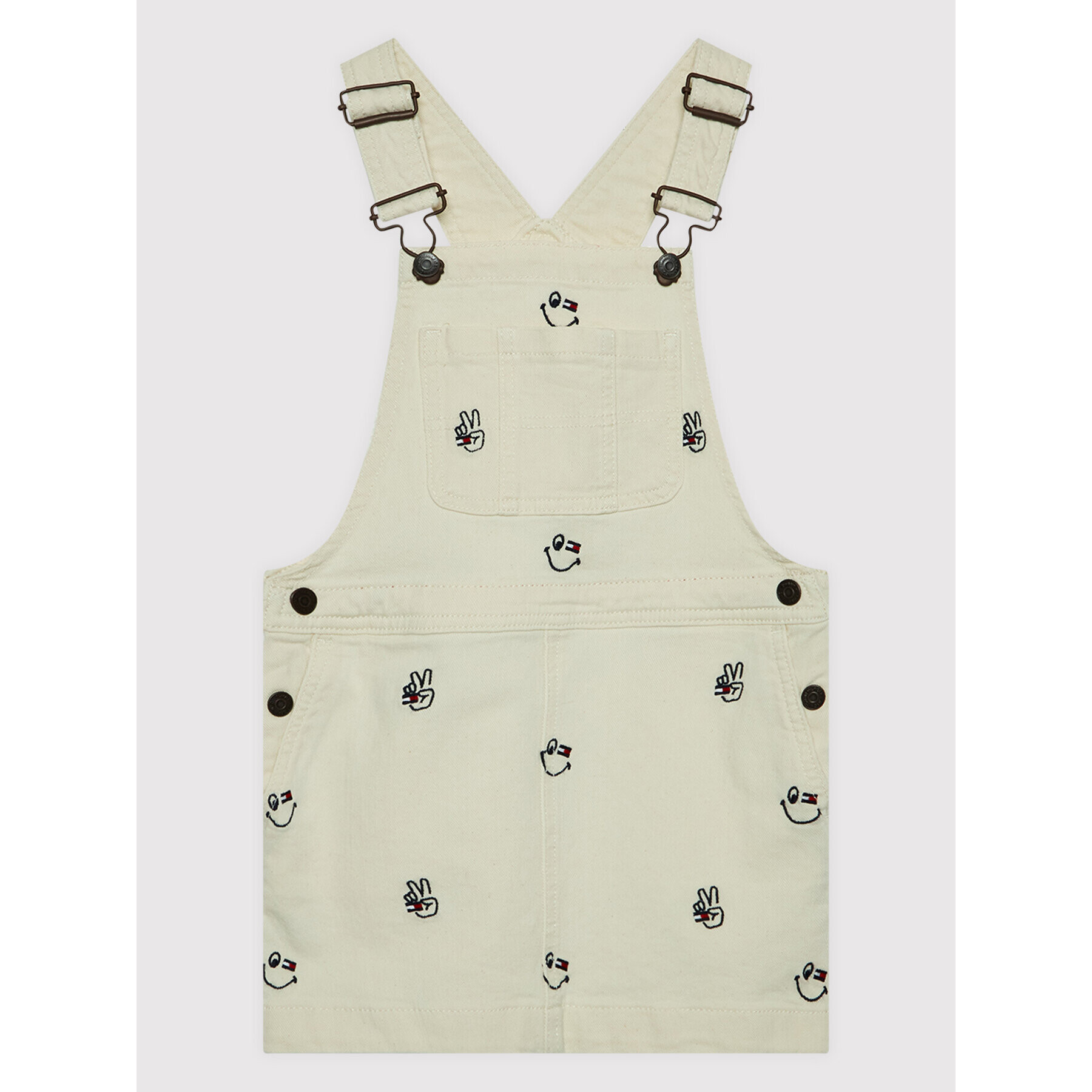 Tommy Hilfiger Ежедневна рокля Dungaree Critter KG0KG06231 D Бежов Regular Fit - Pepit.bg