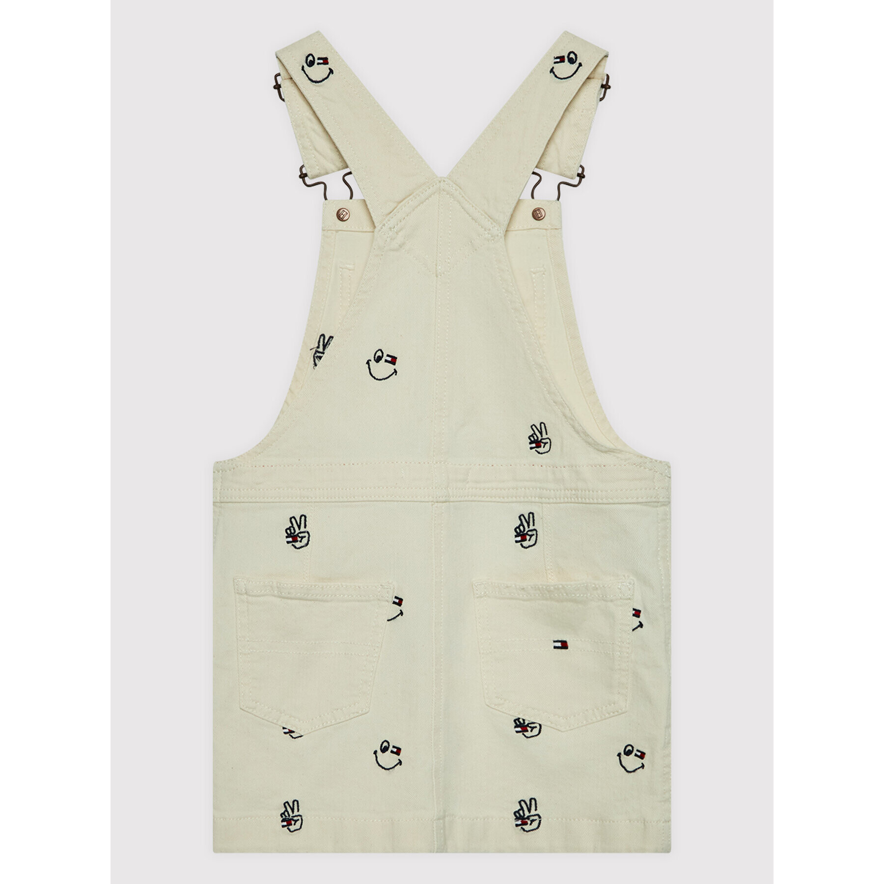 Tommy Hilfiger Ежедневна рокля Dungaree Critter KG0KG06231 D Бежов Regular Fit - Pepit.bg