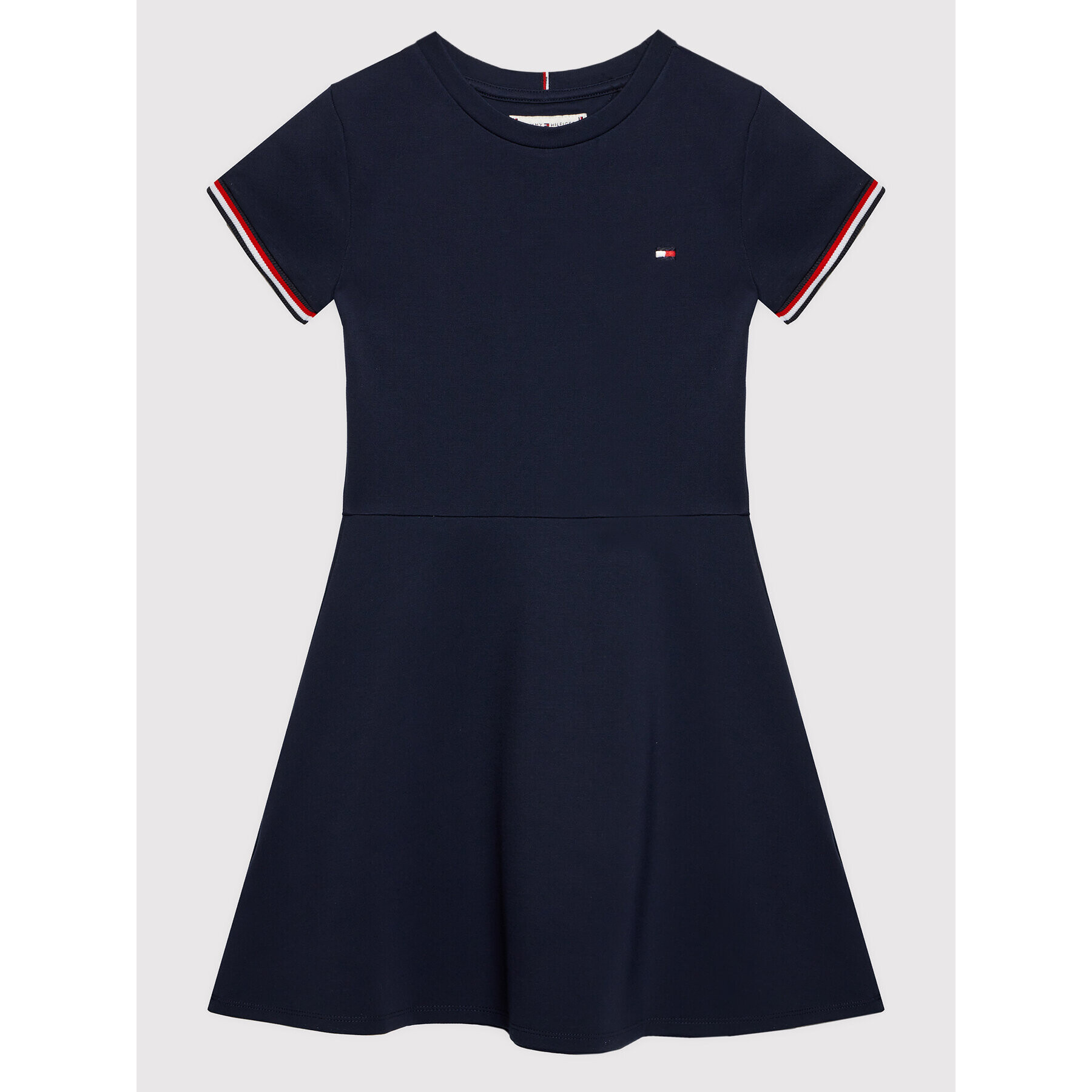 Tommy Hilfiger Ежедневна рокля Global Stripe Skater KG0KG06241 M Тъмносин Regular Fit - Pepit.bg