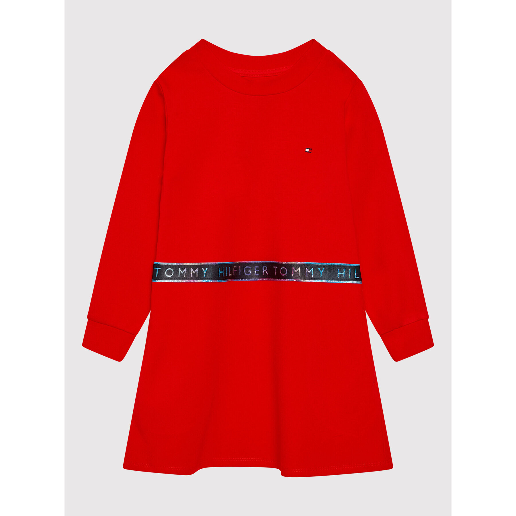 Tommy Hilfiger Ежедневна рокля Punto Tape KG0KG06146 M Червен Regular Fit - Pepit.bg