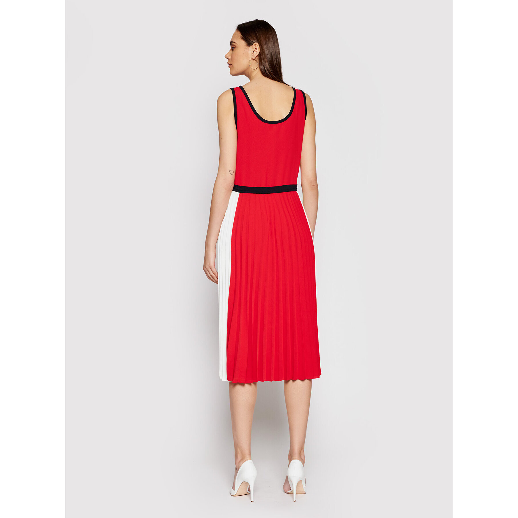 Tommy Hilfiger Ежедневна рокля Twill F&F Pleated WW0WW30643 Червен Regular Fit - Pepit.bg