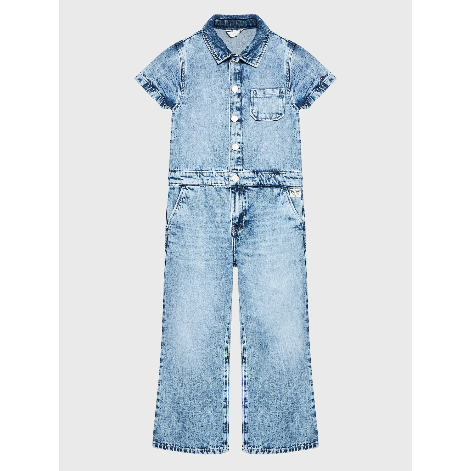 Tommy Hilfiger Гащеризон Soft Denim Overall KG0KG06746 Син Regular Fit - Pepit.bg