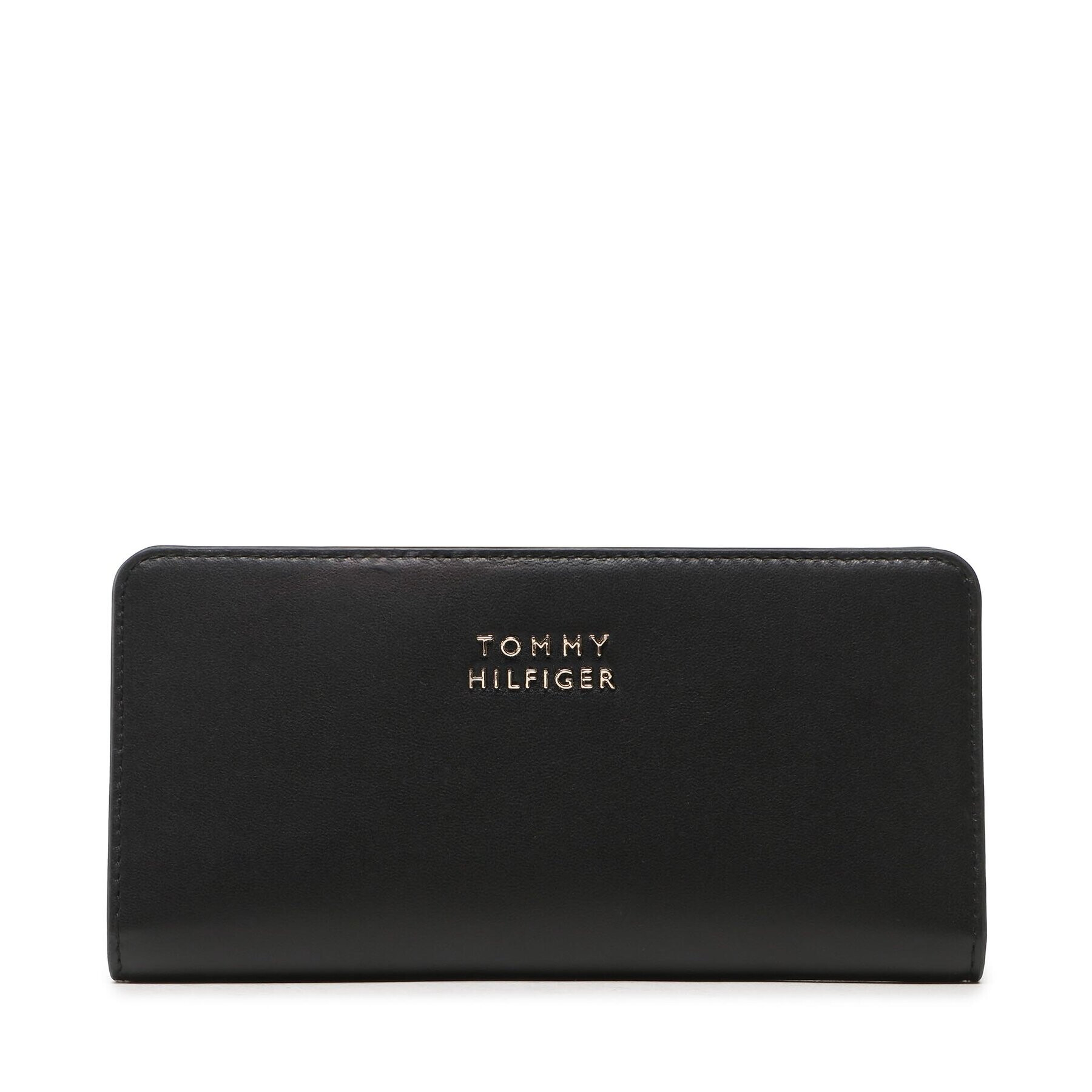 Tommy Hilfiger Голям дамски портфейл Casual Chic Leather Large Wallet AW0AW14916 Черен - Pepit.bg