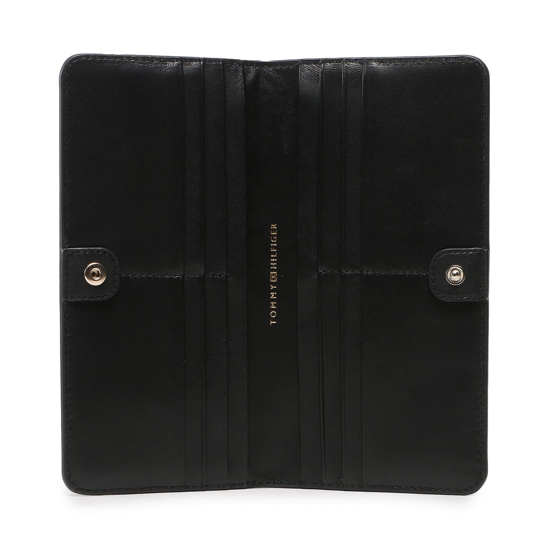 Tommy Hilfiger Голям дамски портфейл Casual Chic Leather Large Wallet AW0AW14916 Черен - Pepit.bg